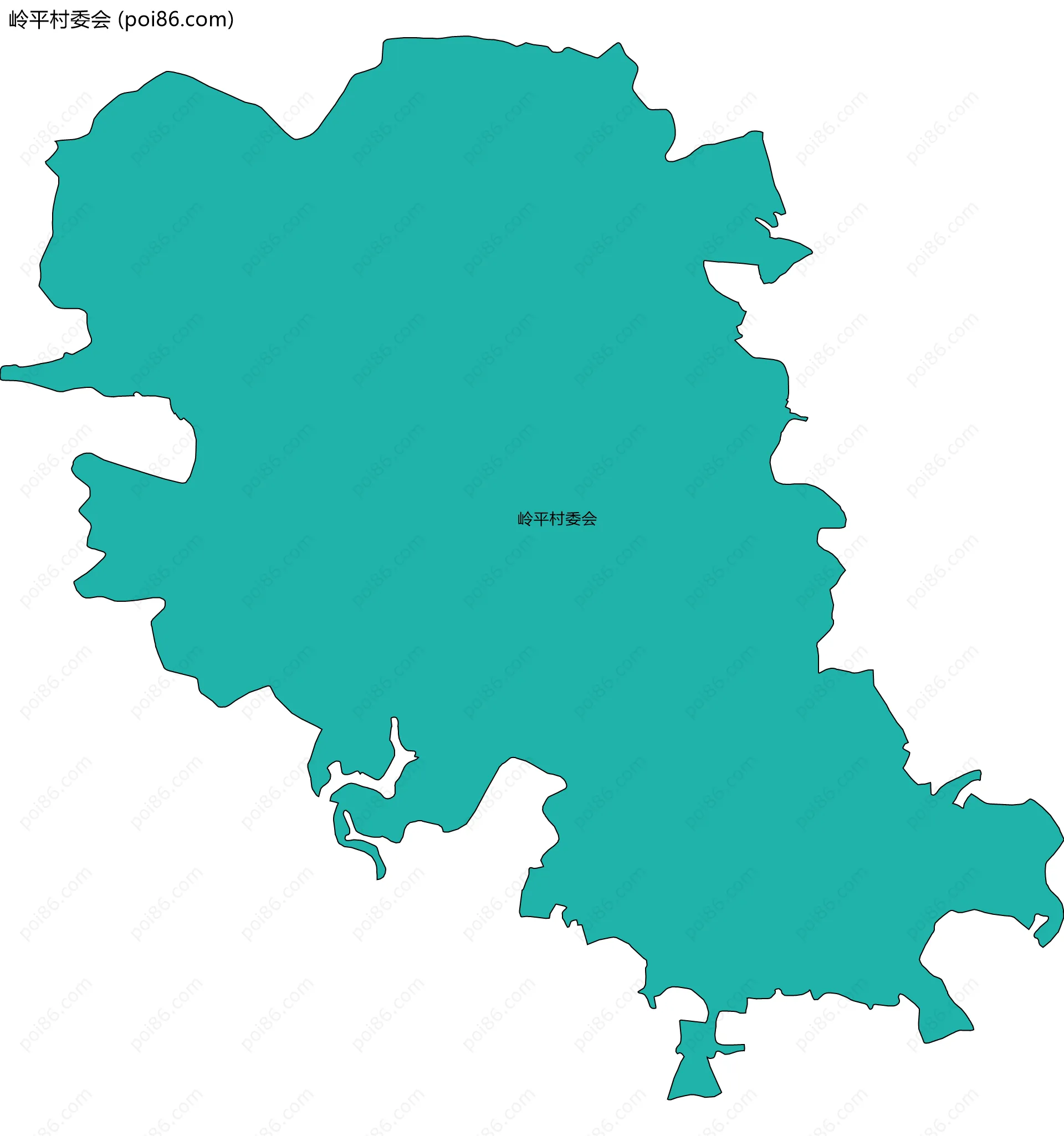 岭平村委会边界地图