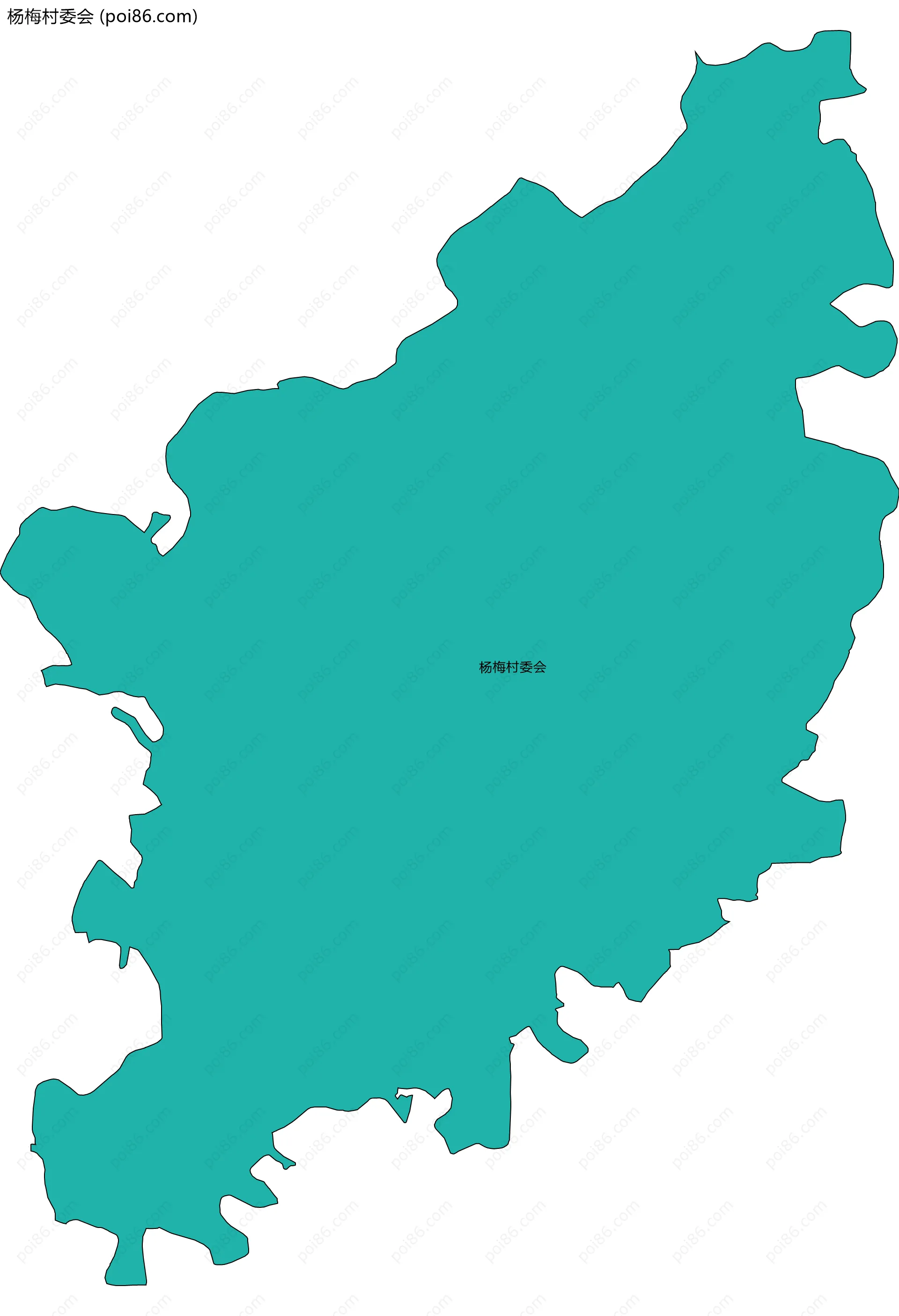 杨梅村委会边界地图