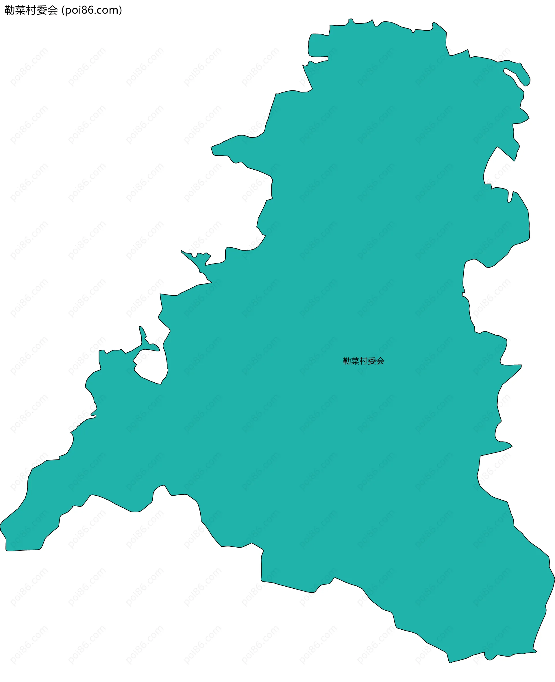 勒菜村委会边界地图