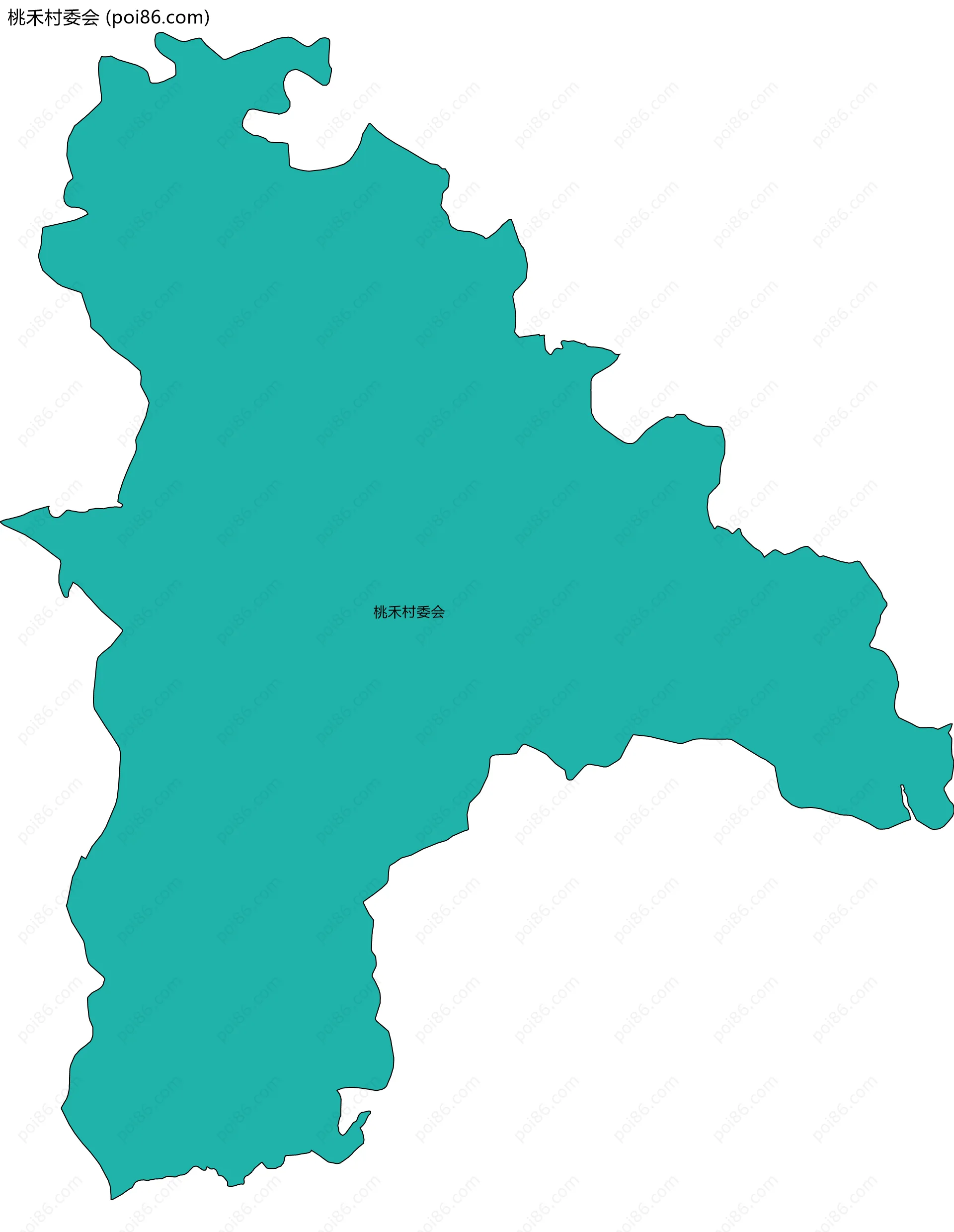 桃禾村委会边界地图