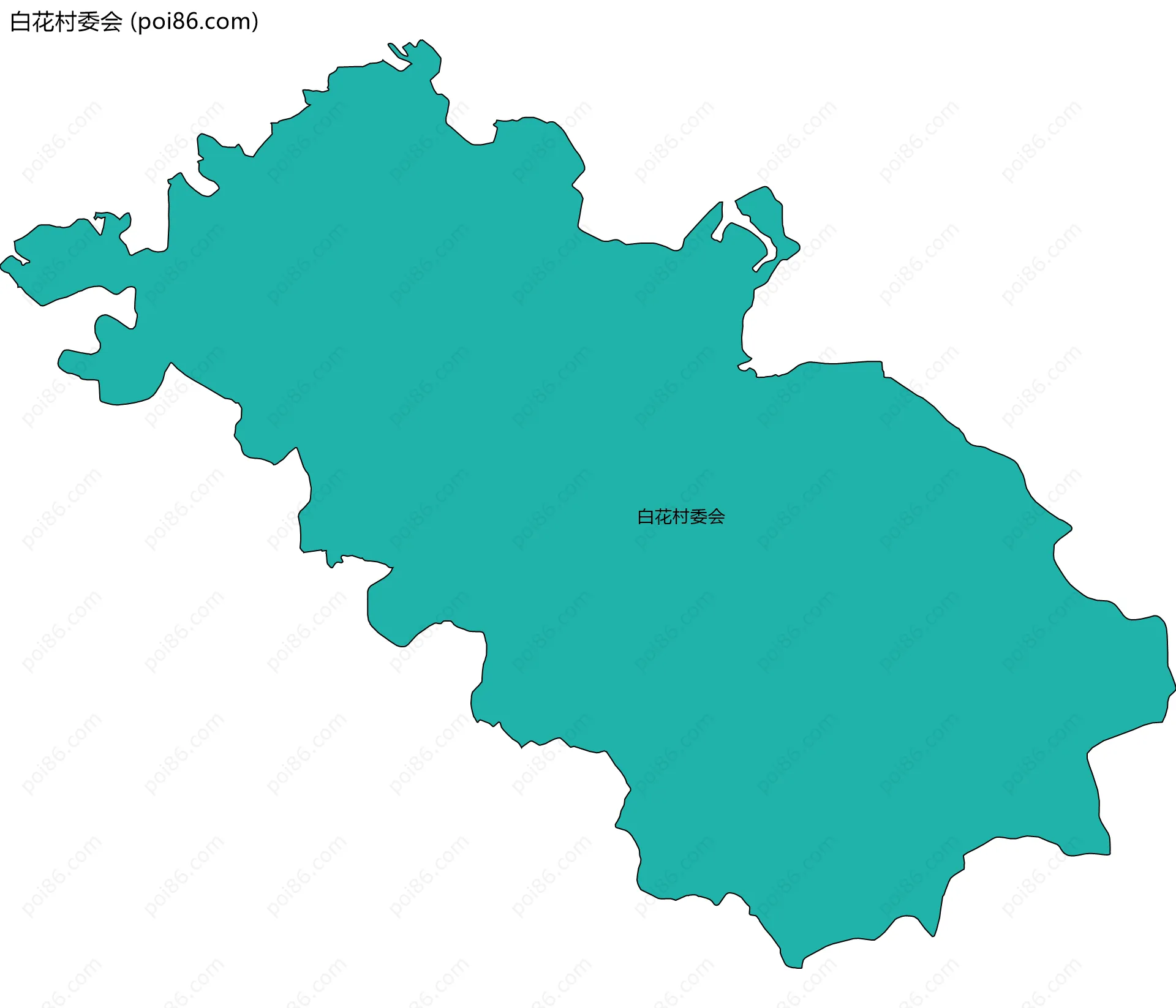 白花村委会边界地图