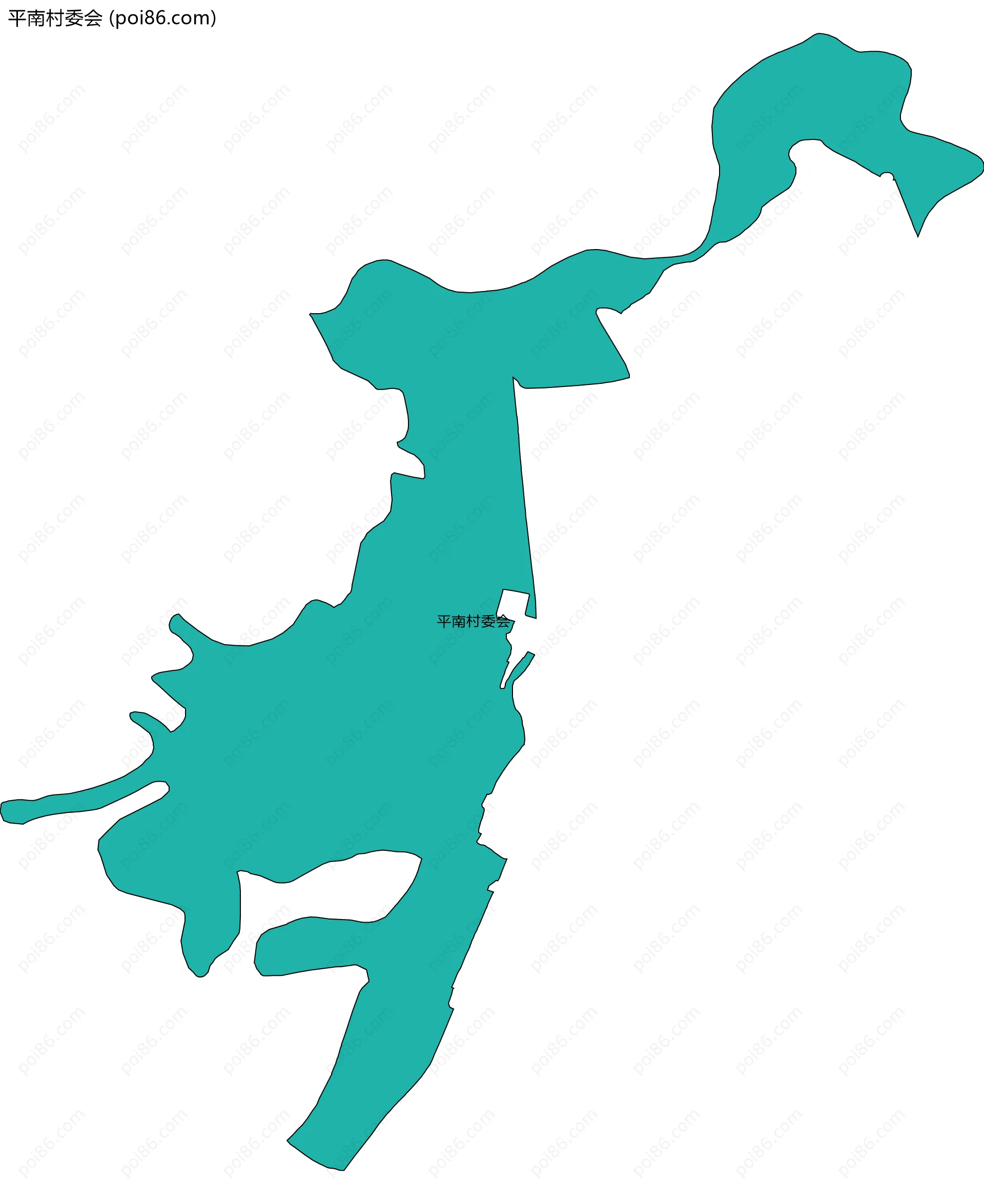 平南村委会边界地图