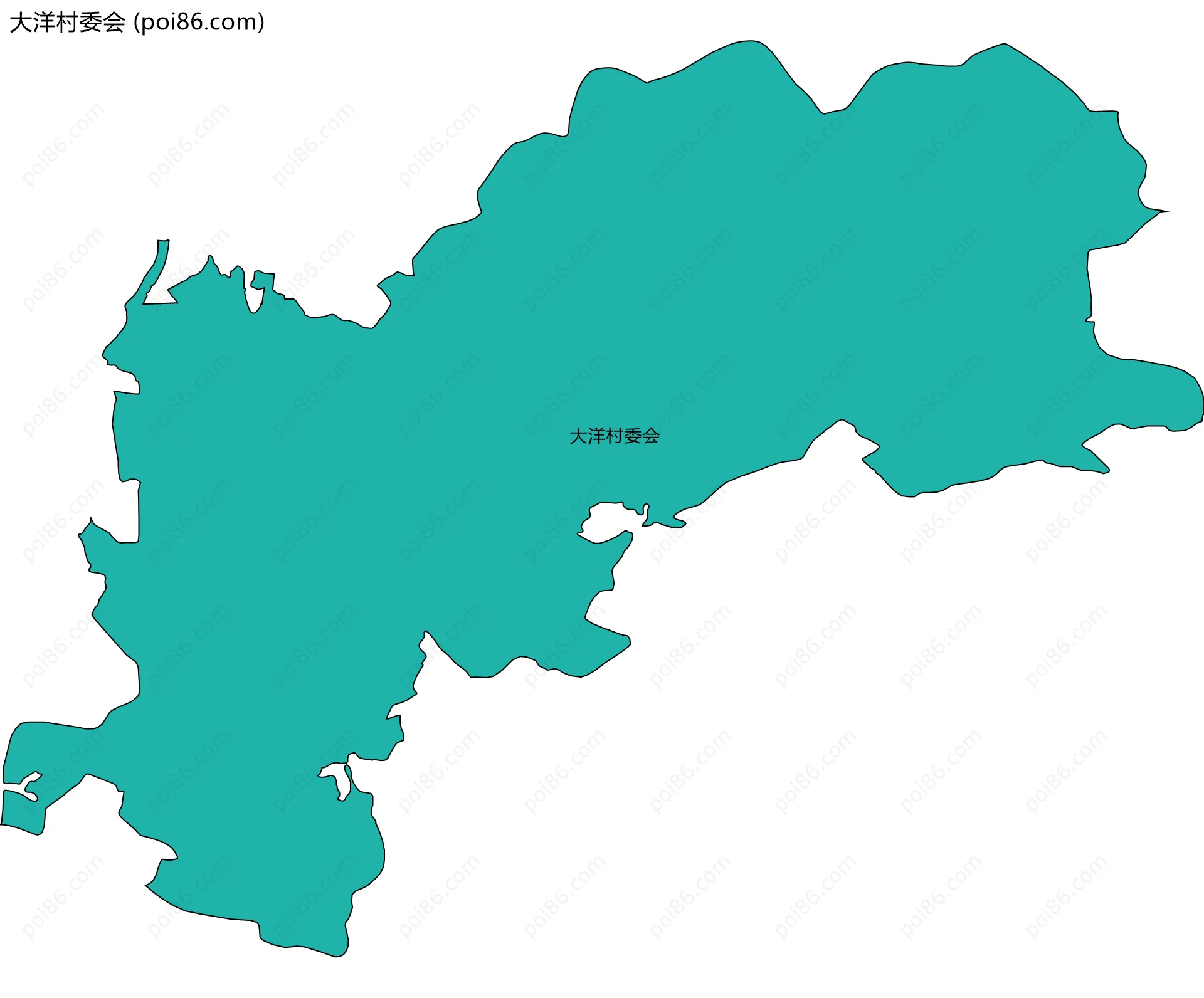 大洋村委会边界地图