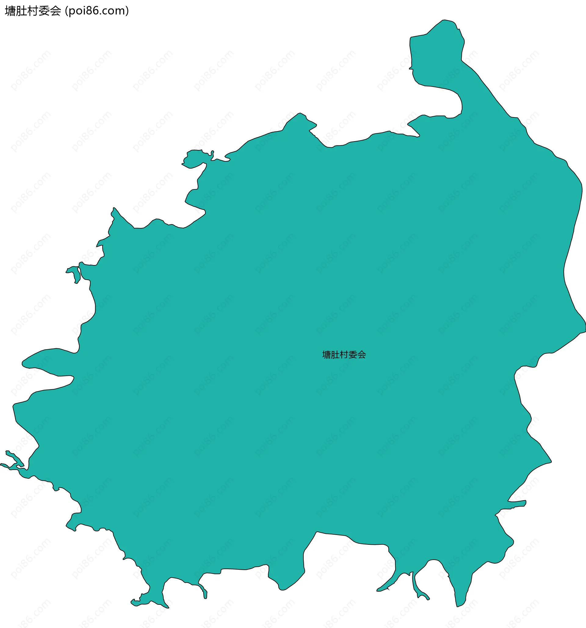 塘肚村委会边界地图