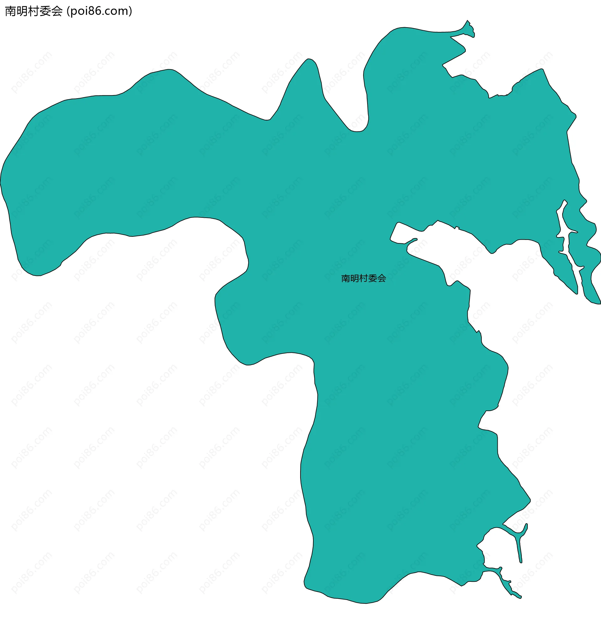 南明村委会边界地图