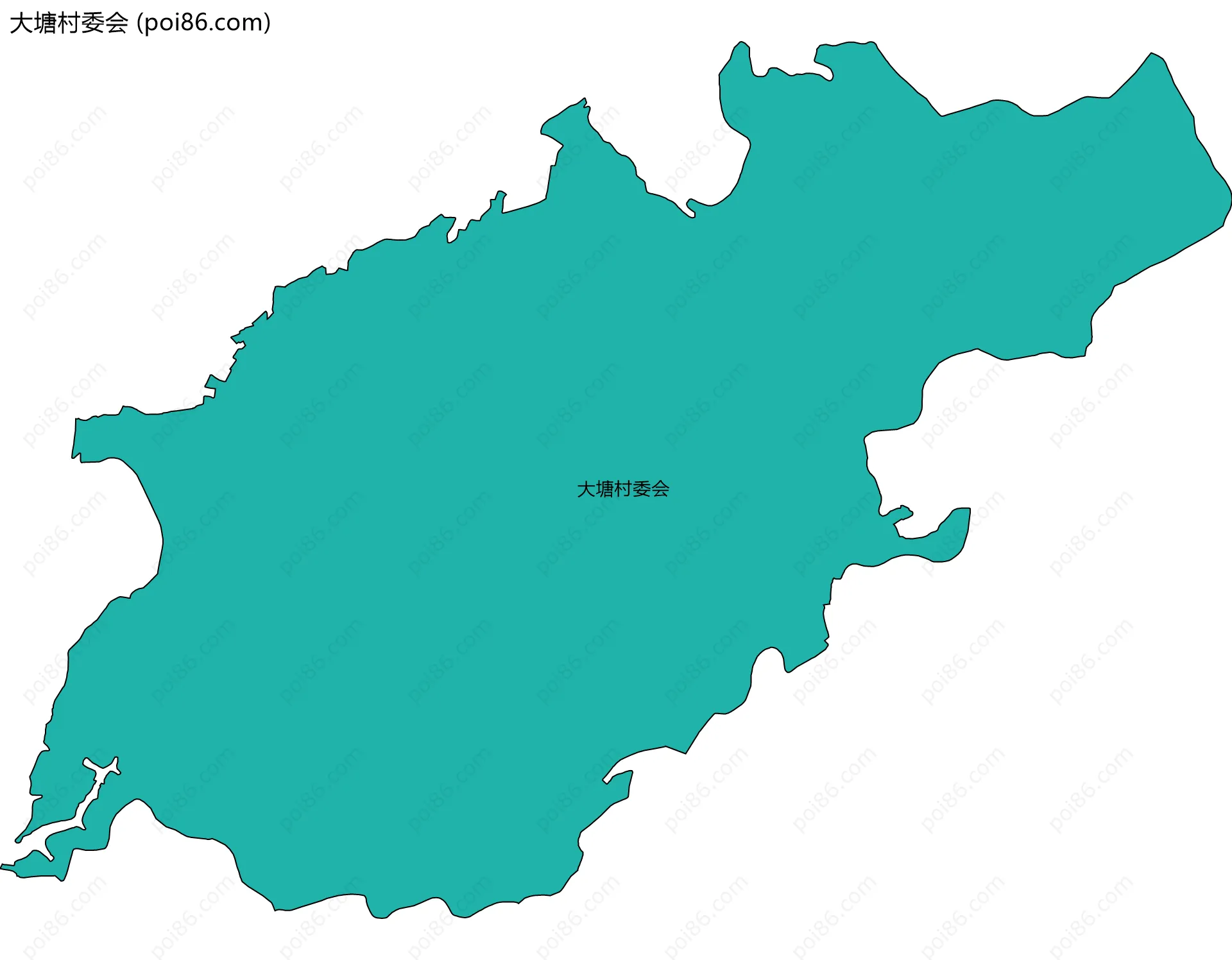 大塘村委会边界地图