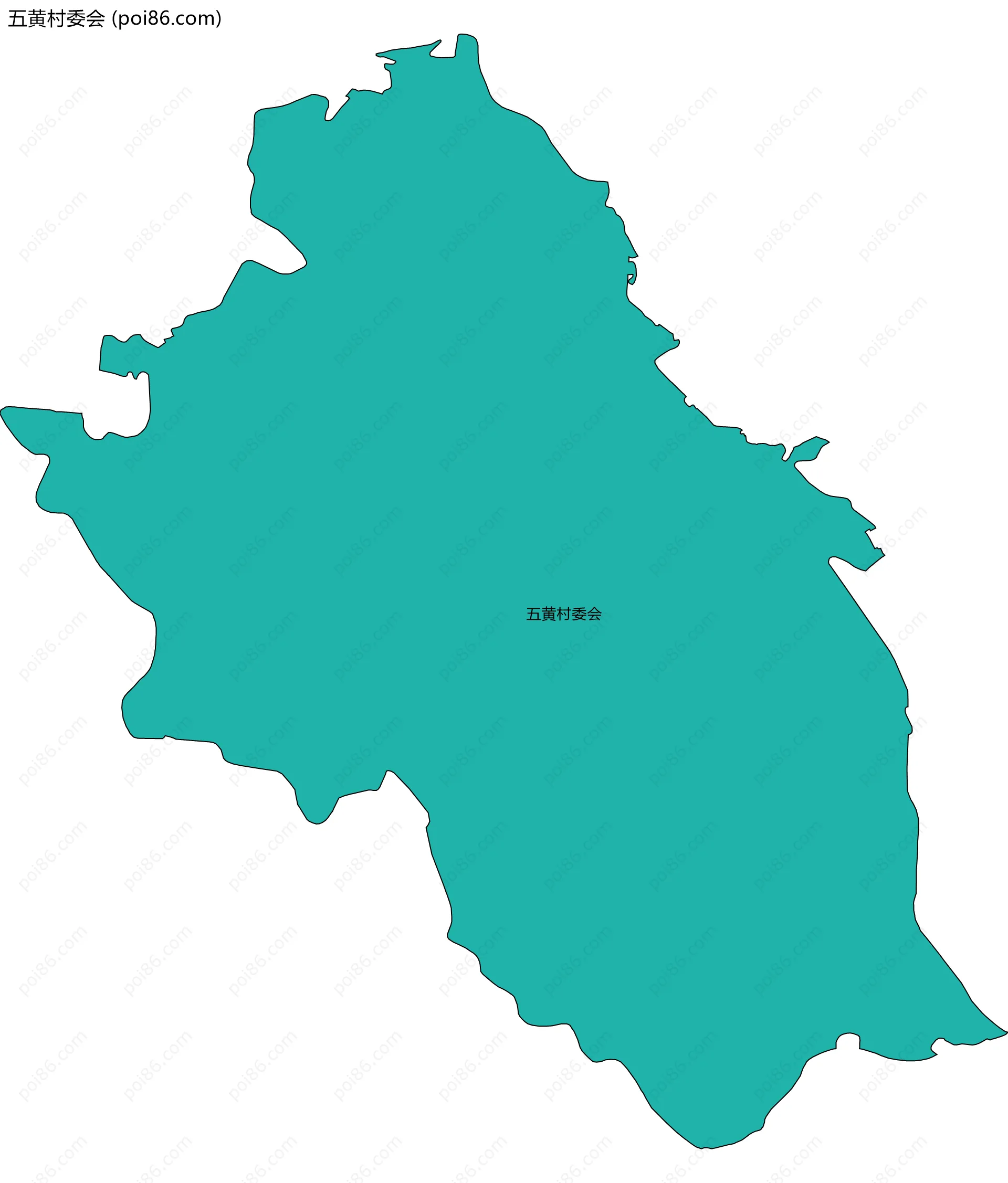 五黄村委会边界地图