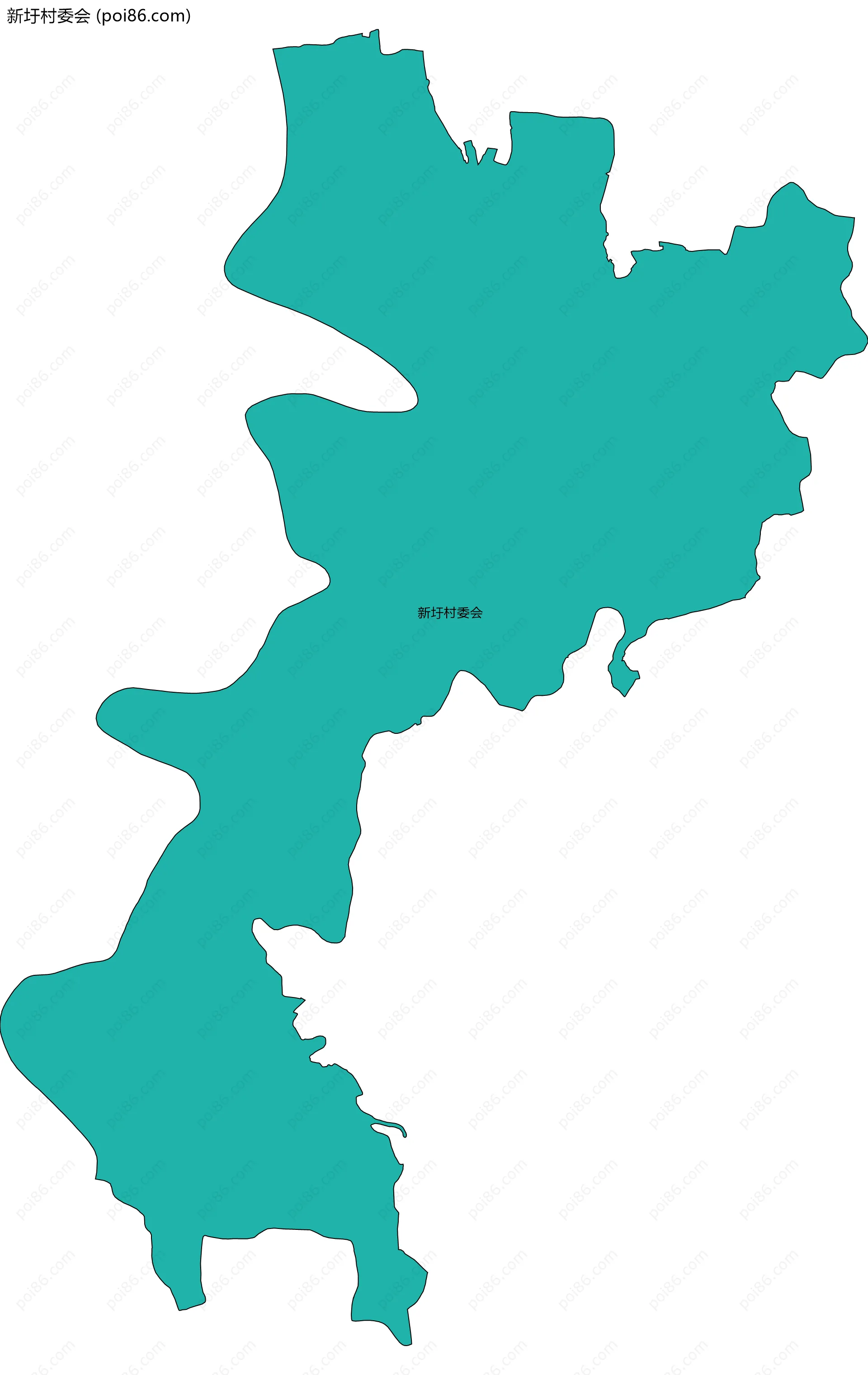 新圩村委会边界地图