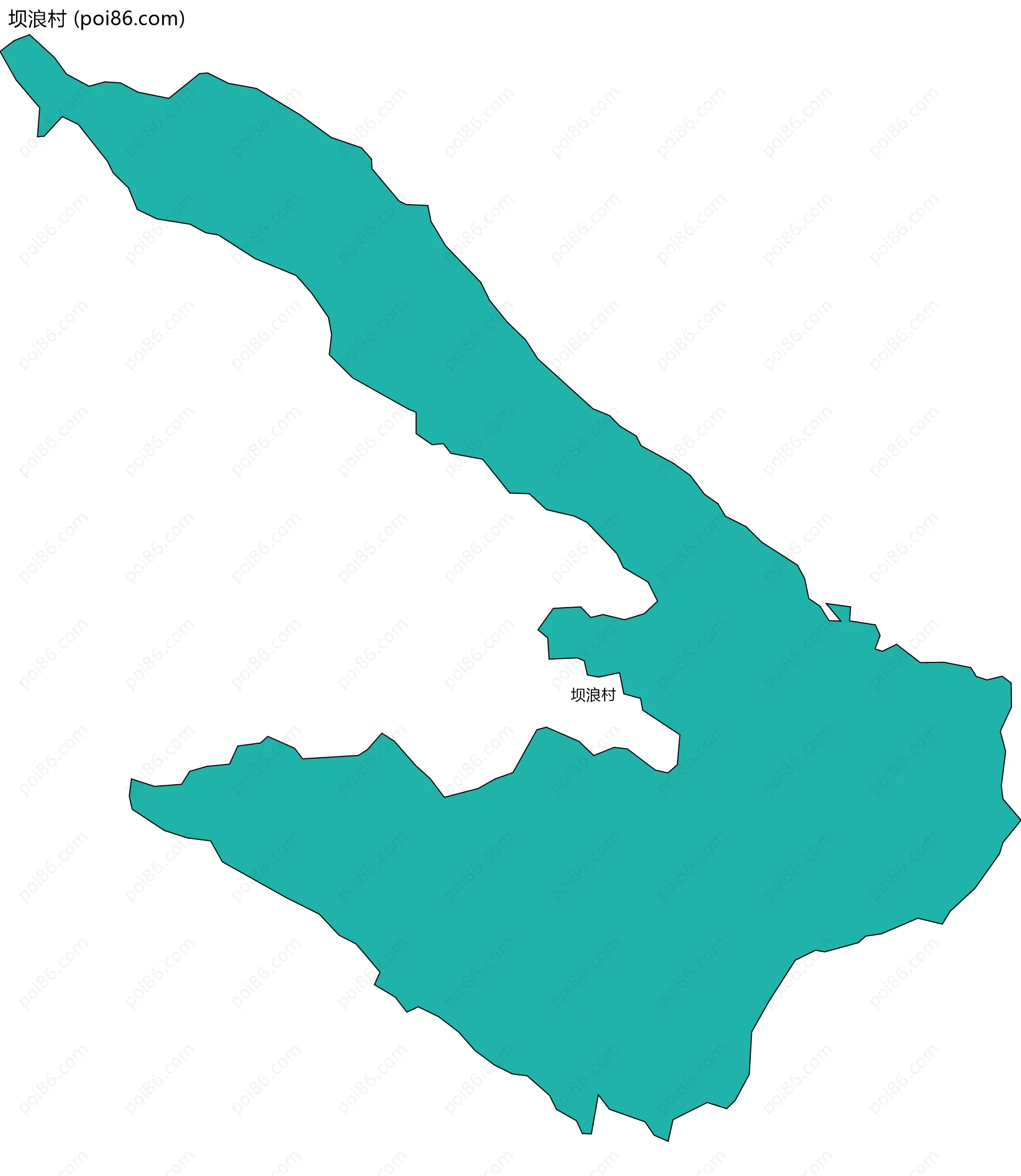 坝浪村边界地图