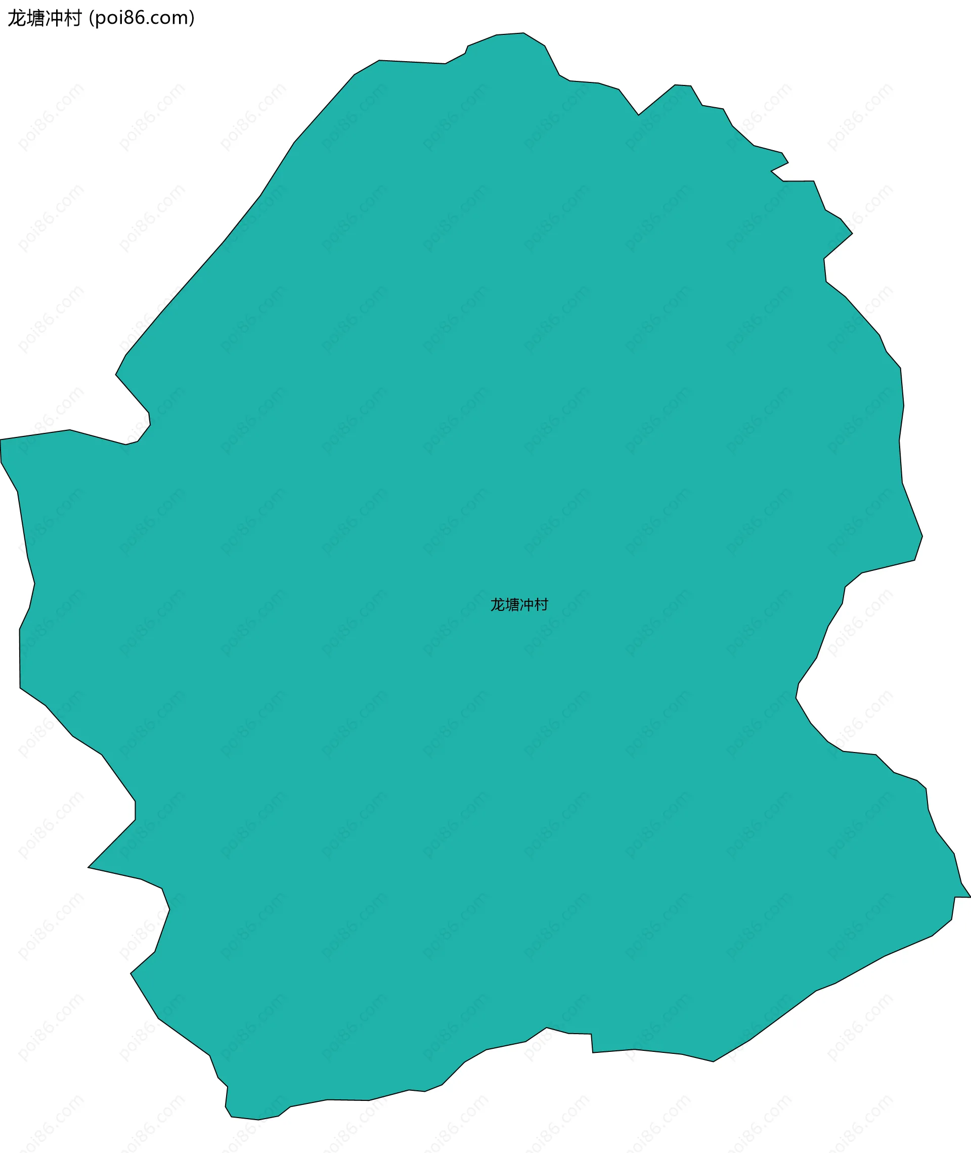 龙塘冲村边界地图