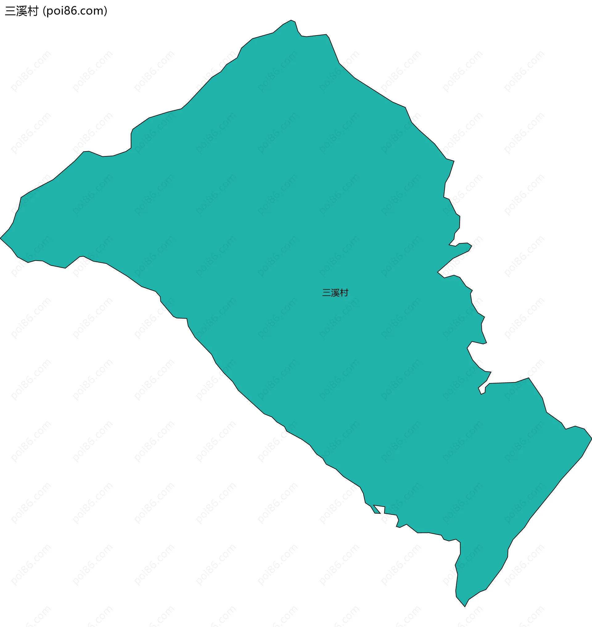 三溪村边界地图
