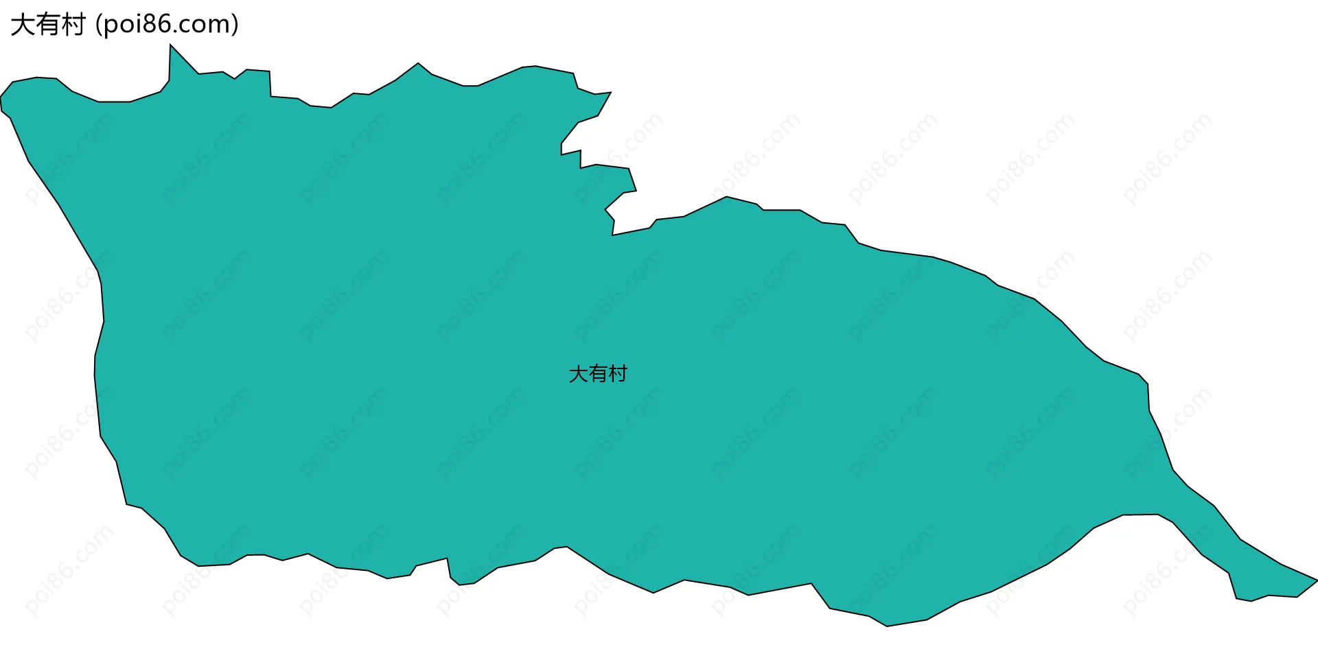 大有村边界地图