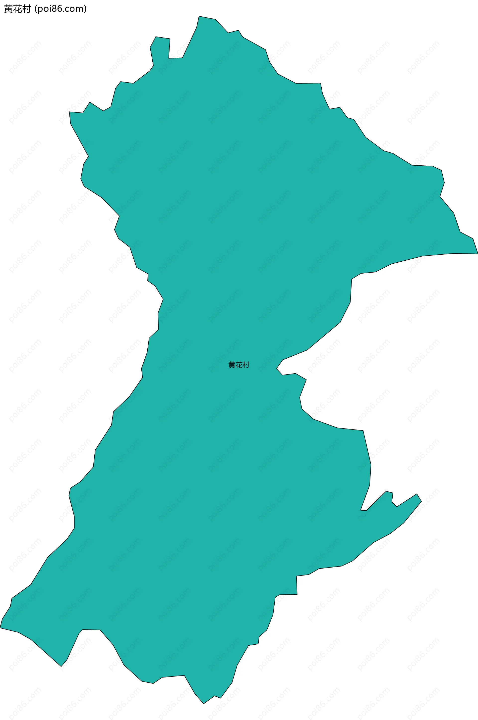 黄花村边界地图