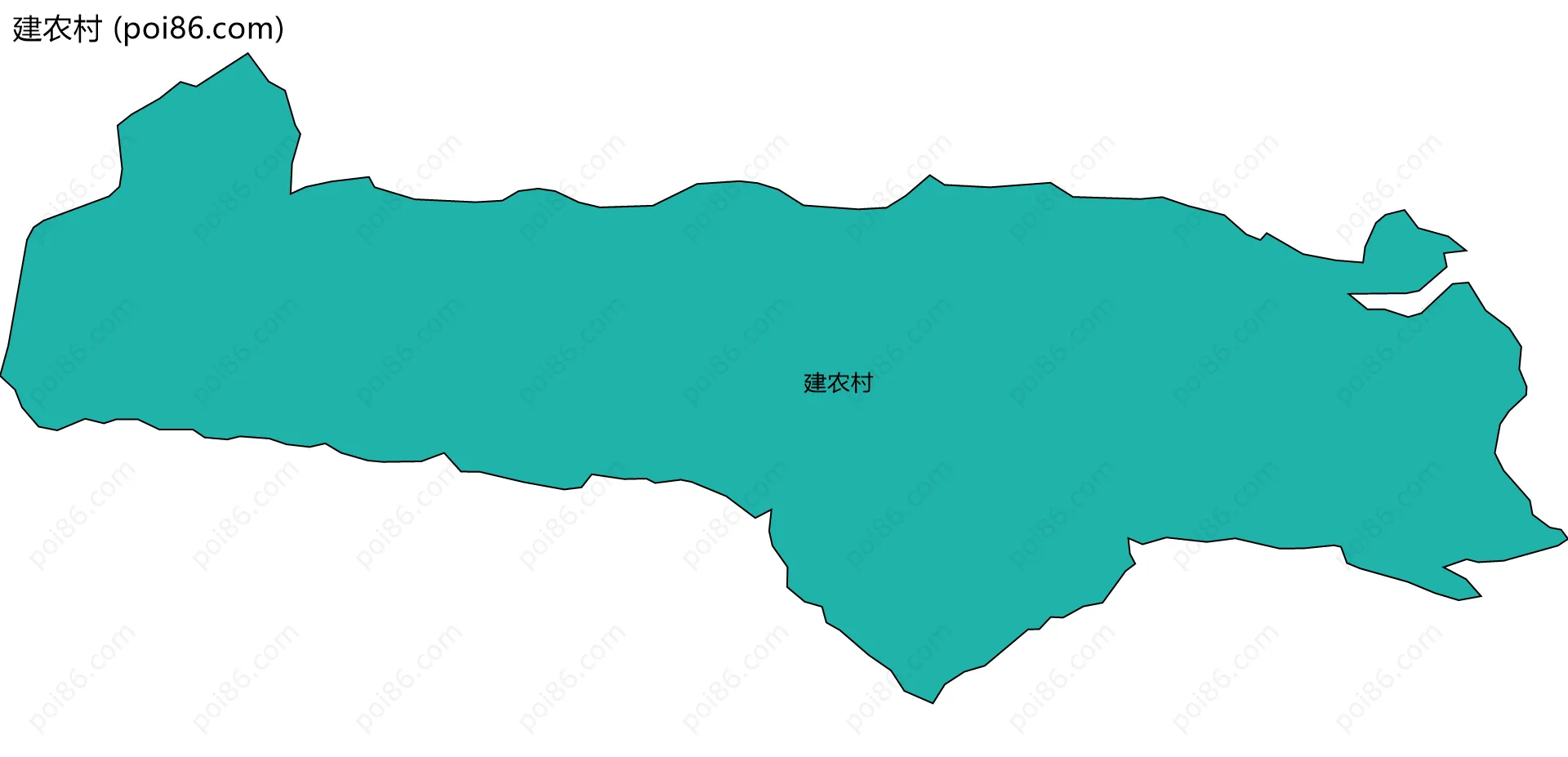 建农村边界地图