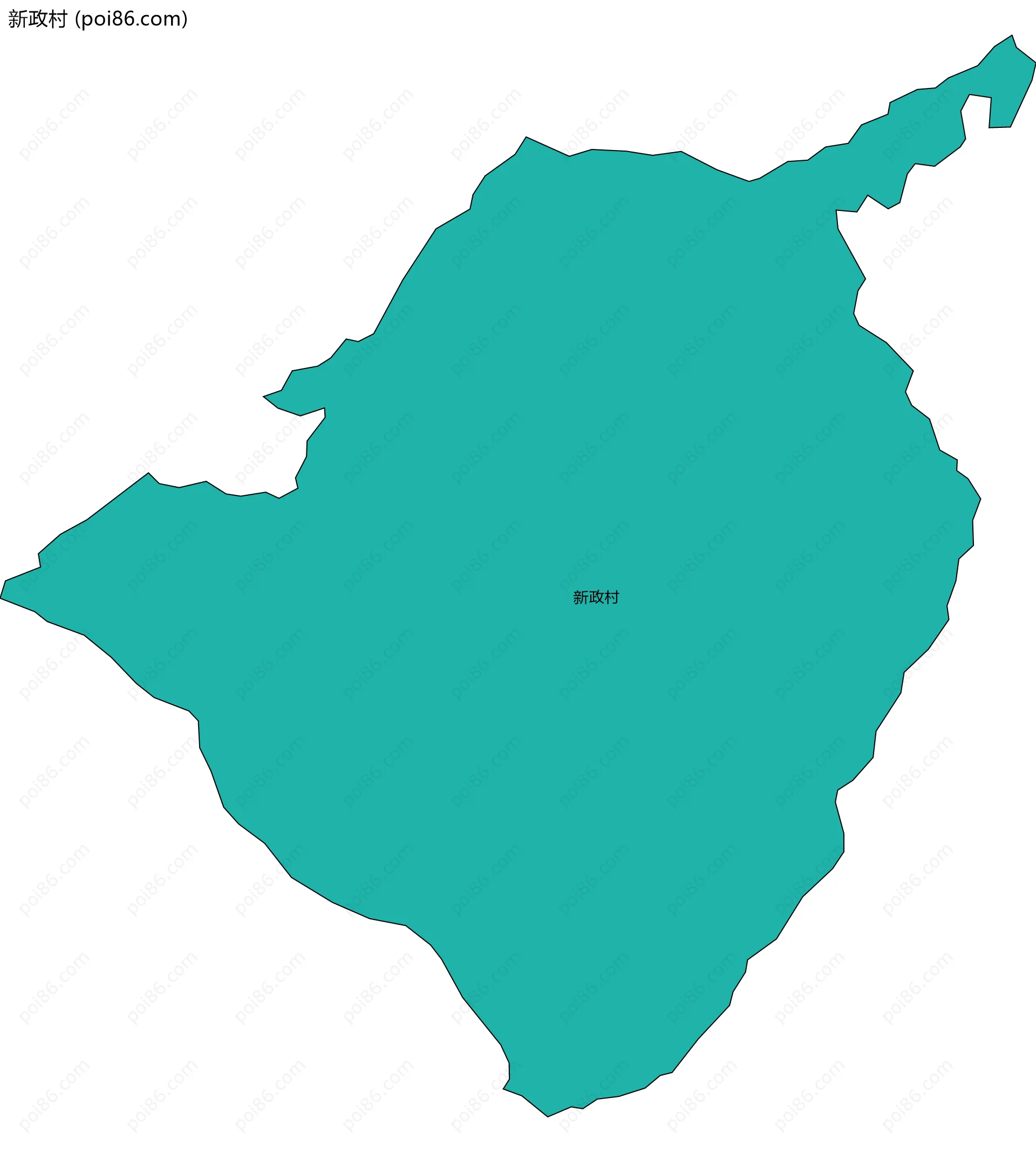 新政村边界地图