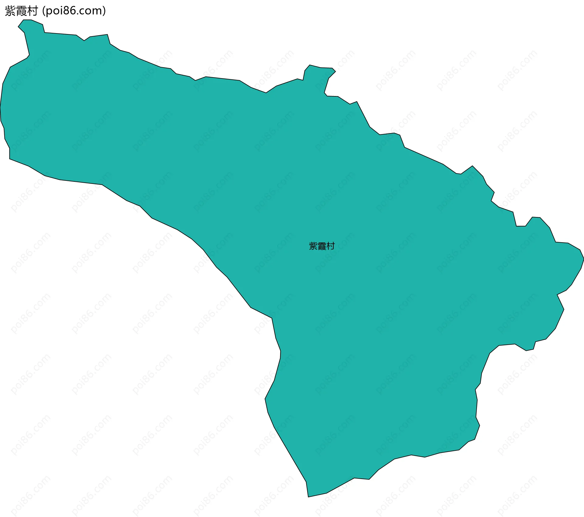 紫霞村边界地图