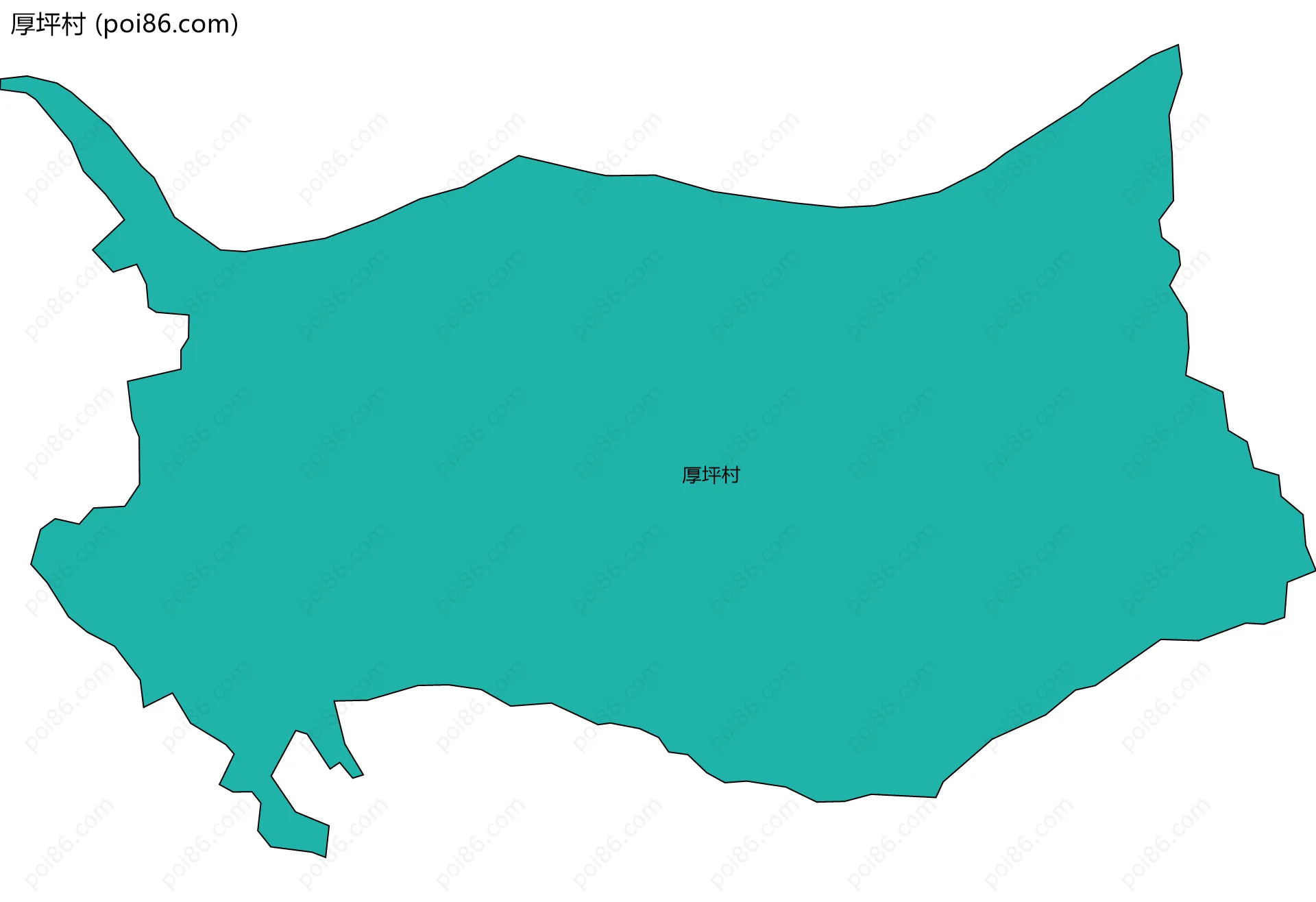 厚坪村边界地图