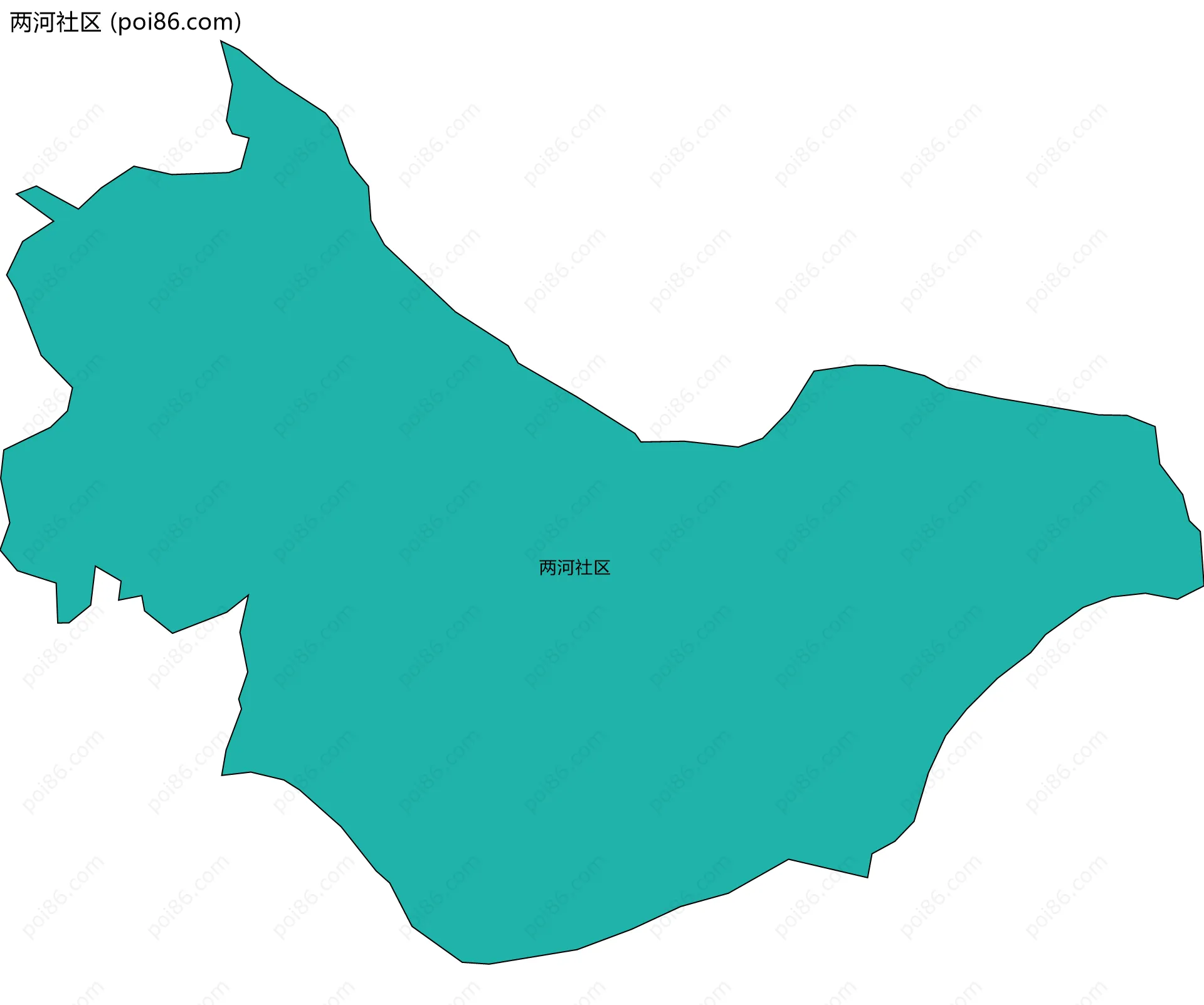 两河社区边界地图