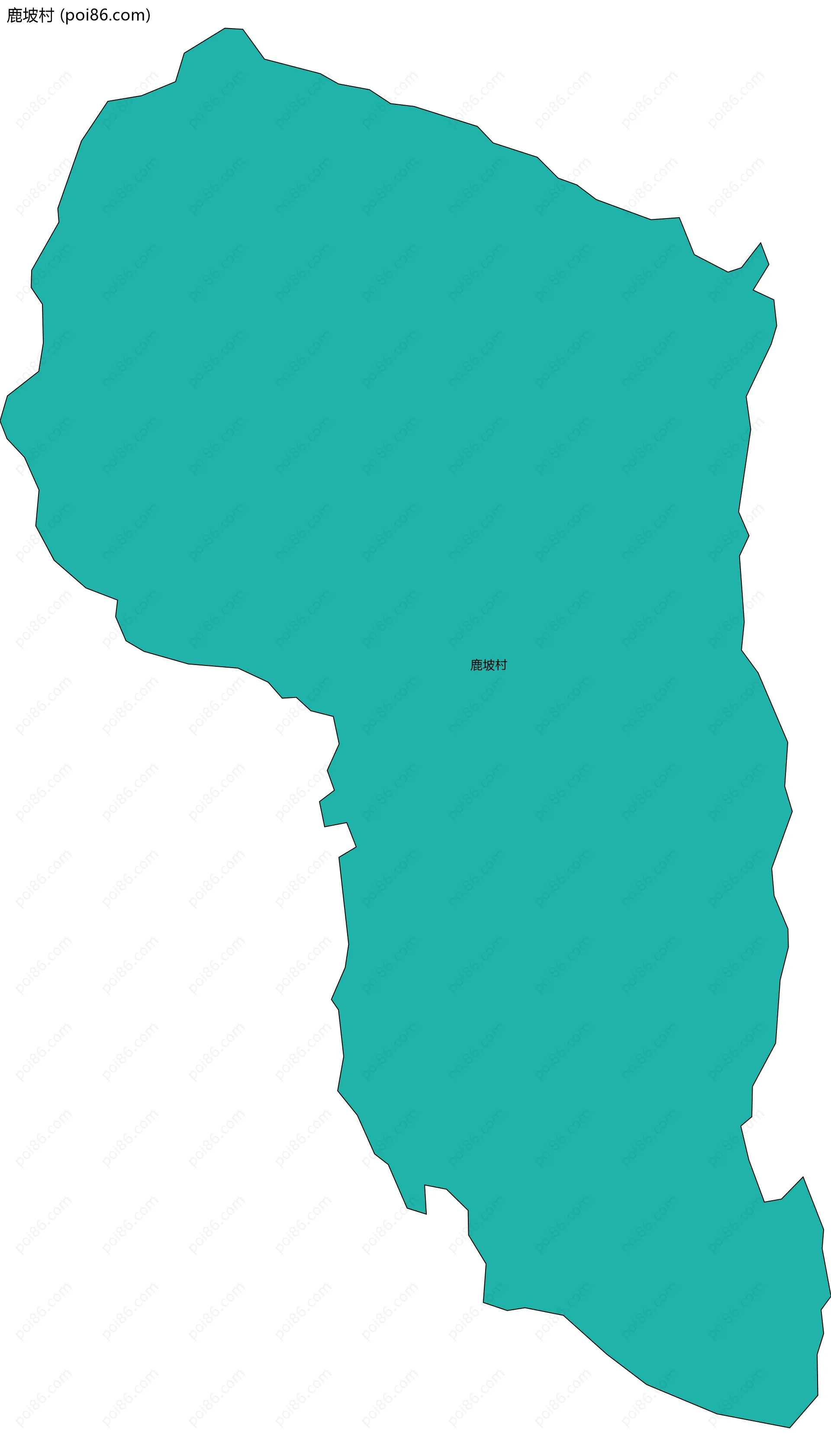 鹿坡村边界地图