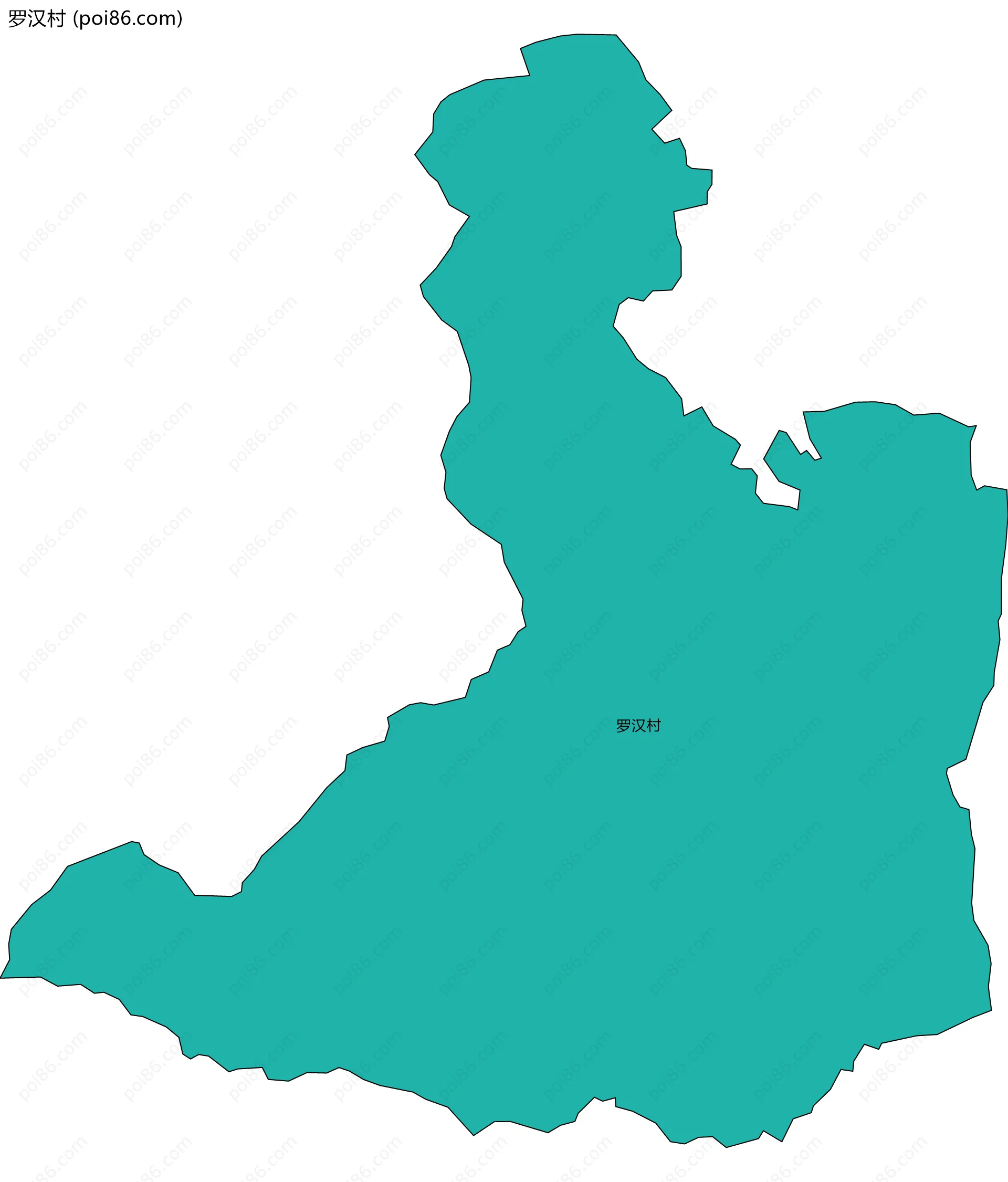 罗汉村边界地图