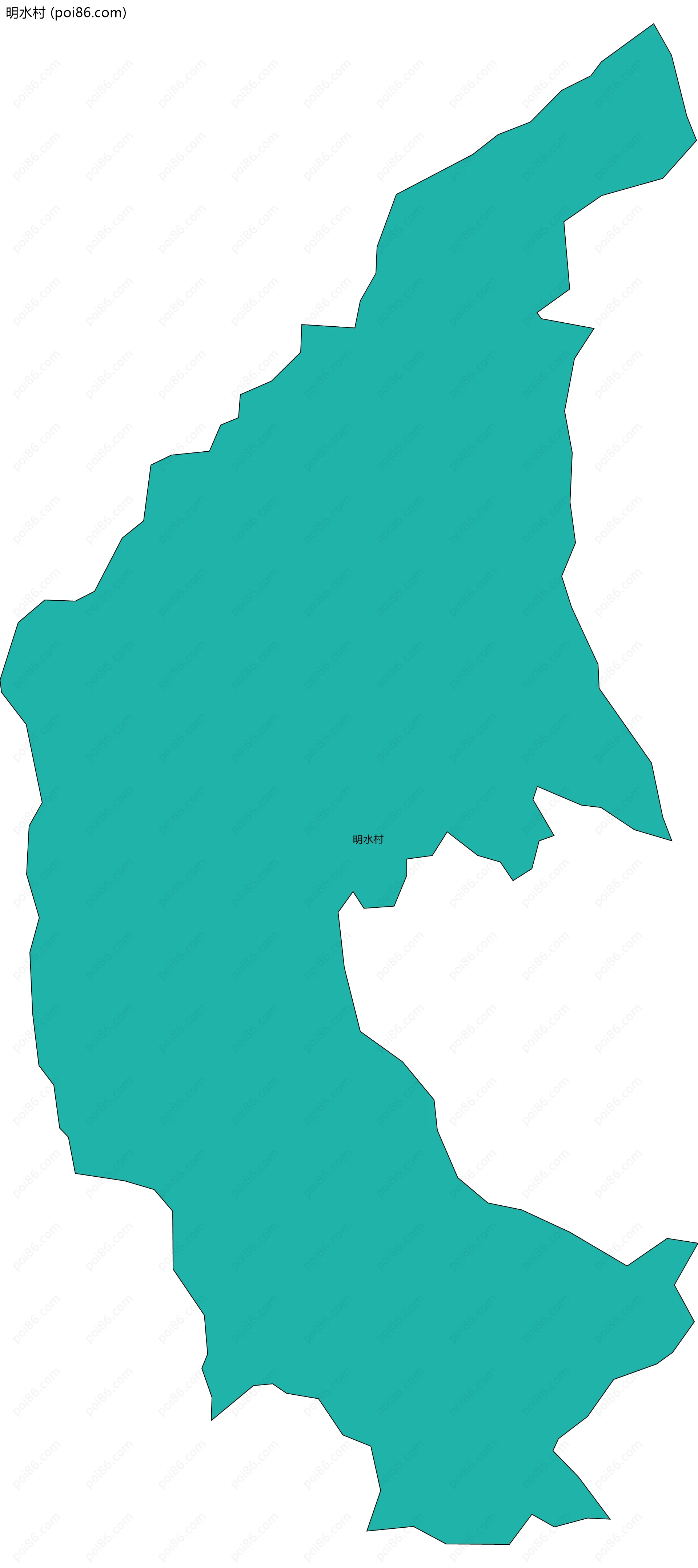 明水村边界地图