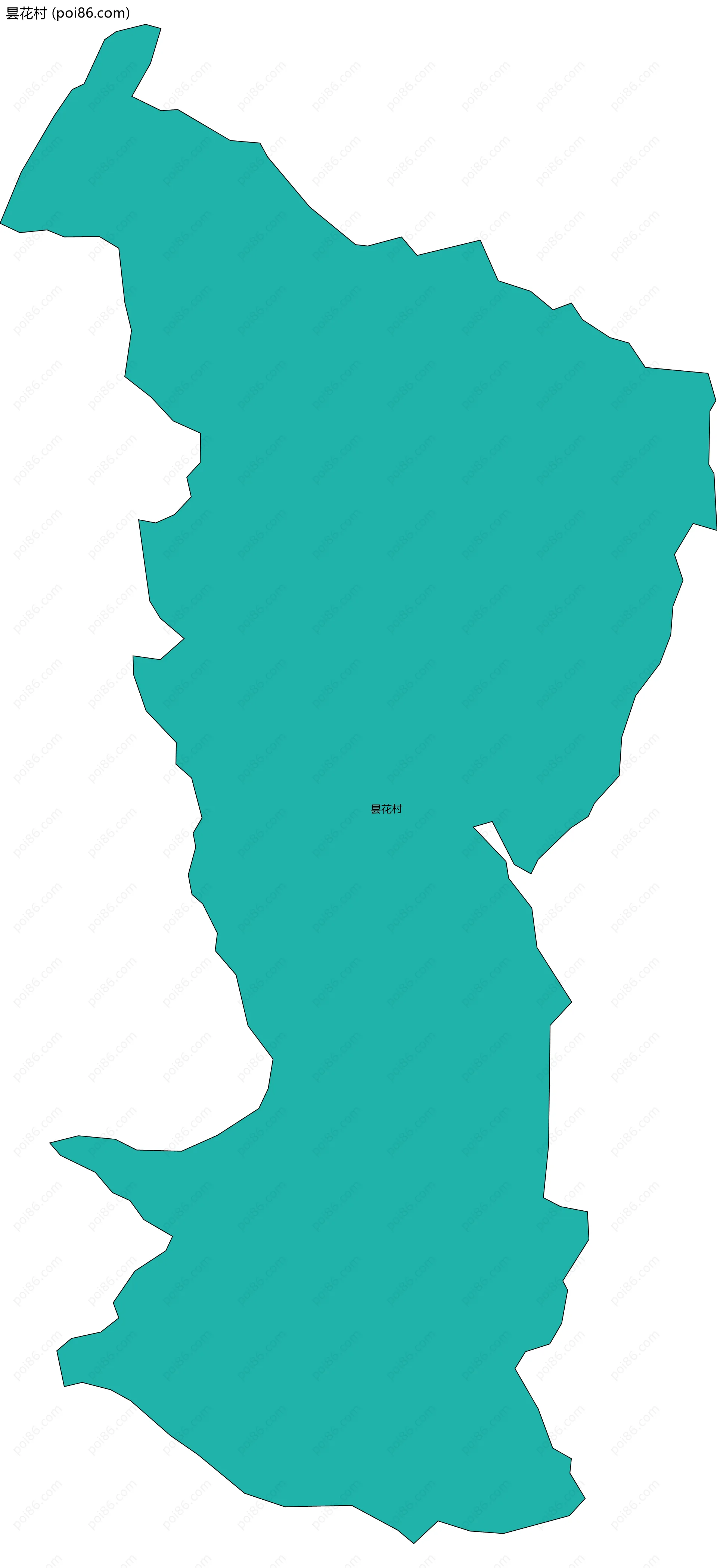 昙花村边界地图