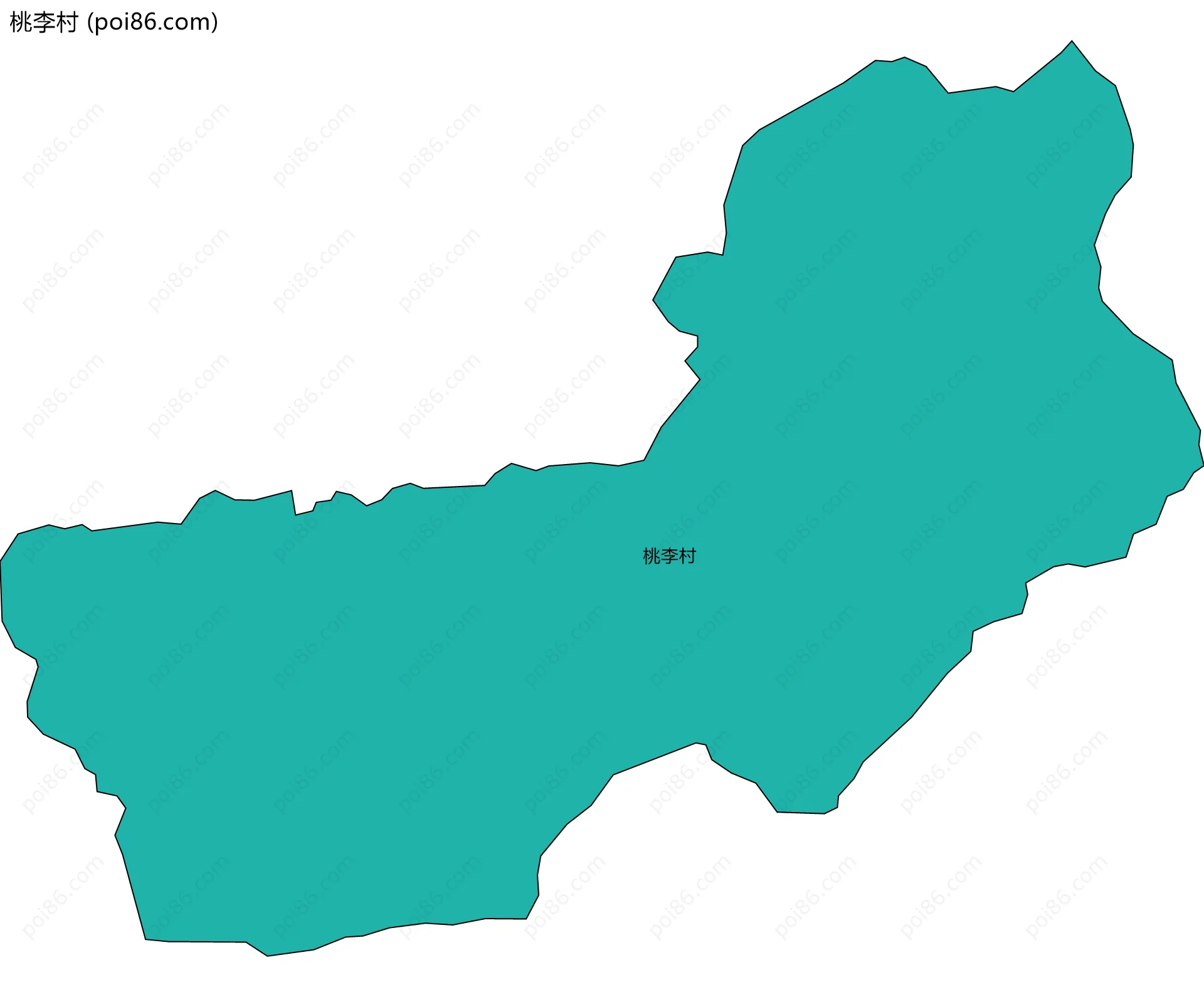 桃李村边界地图
