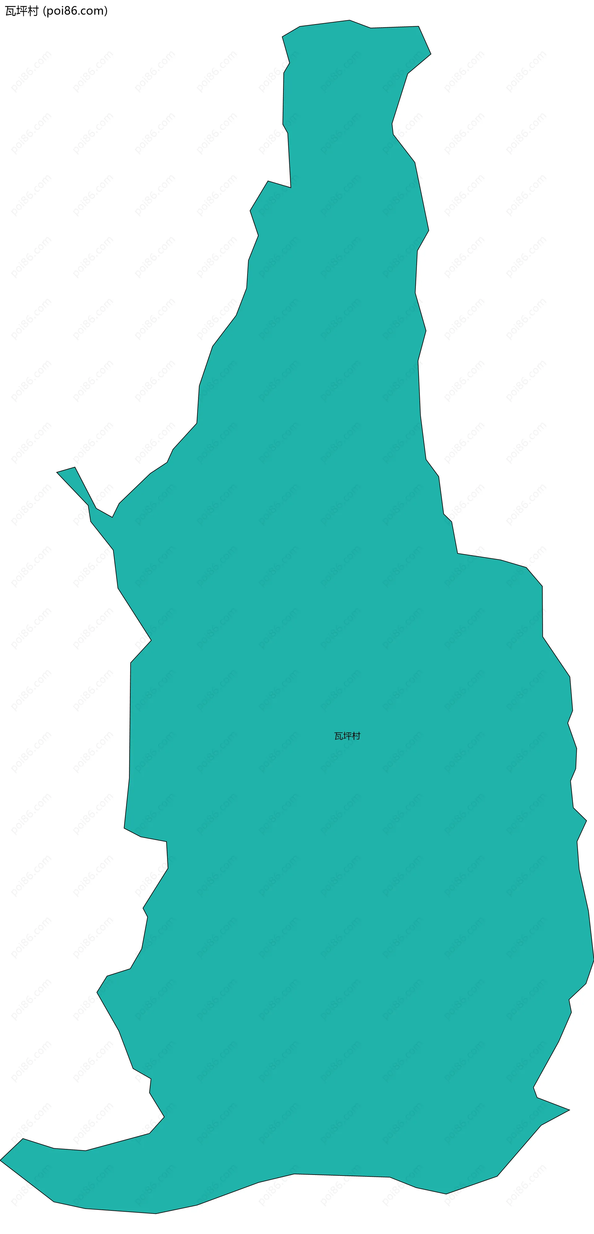 瓦坪村边界地图