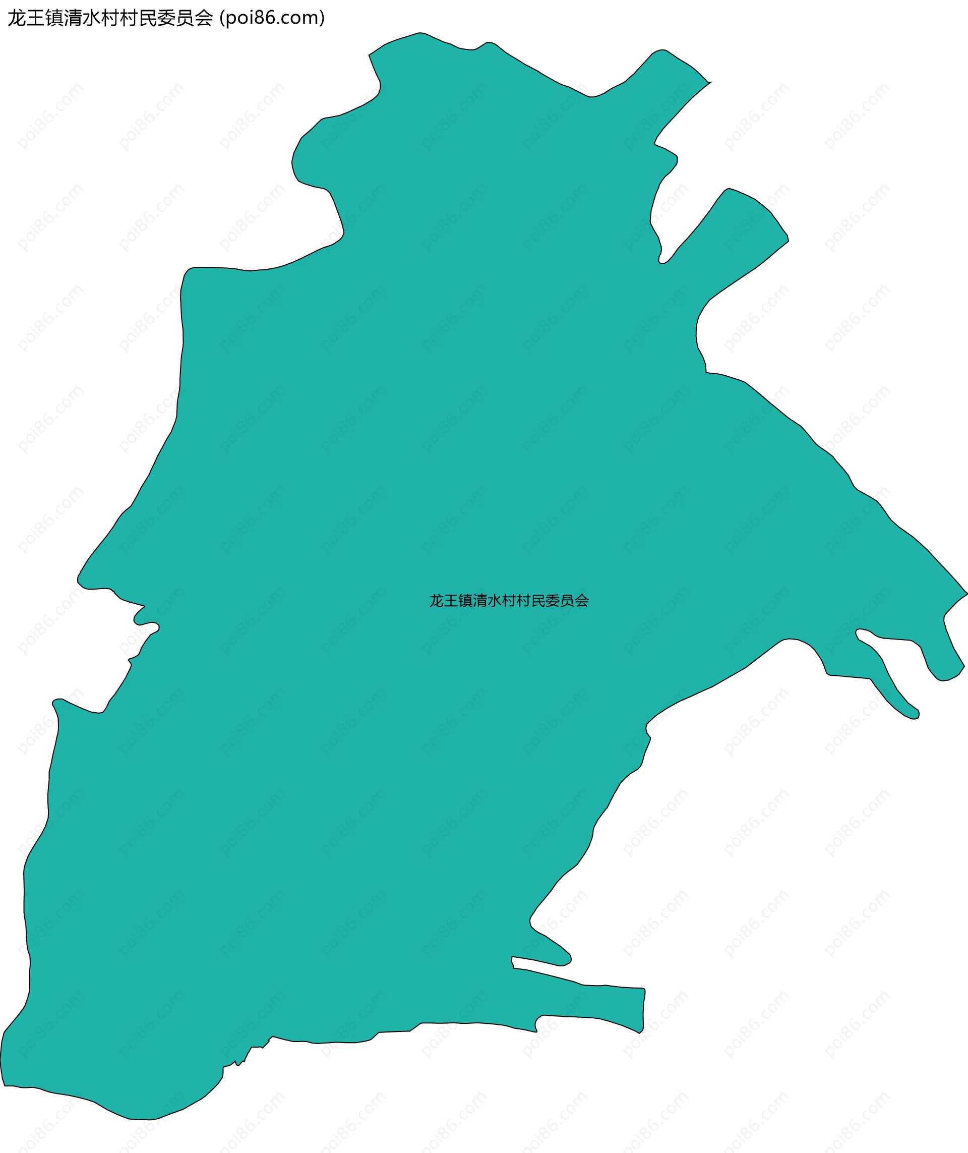 龙王镇清水村村民委员会边界地图