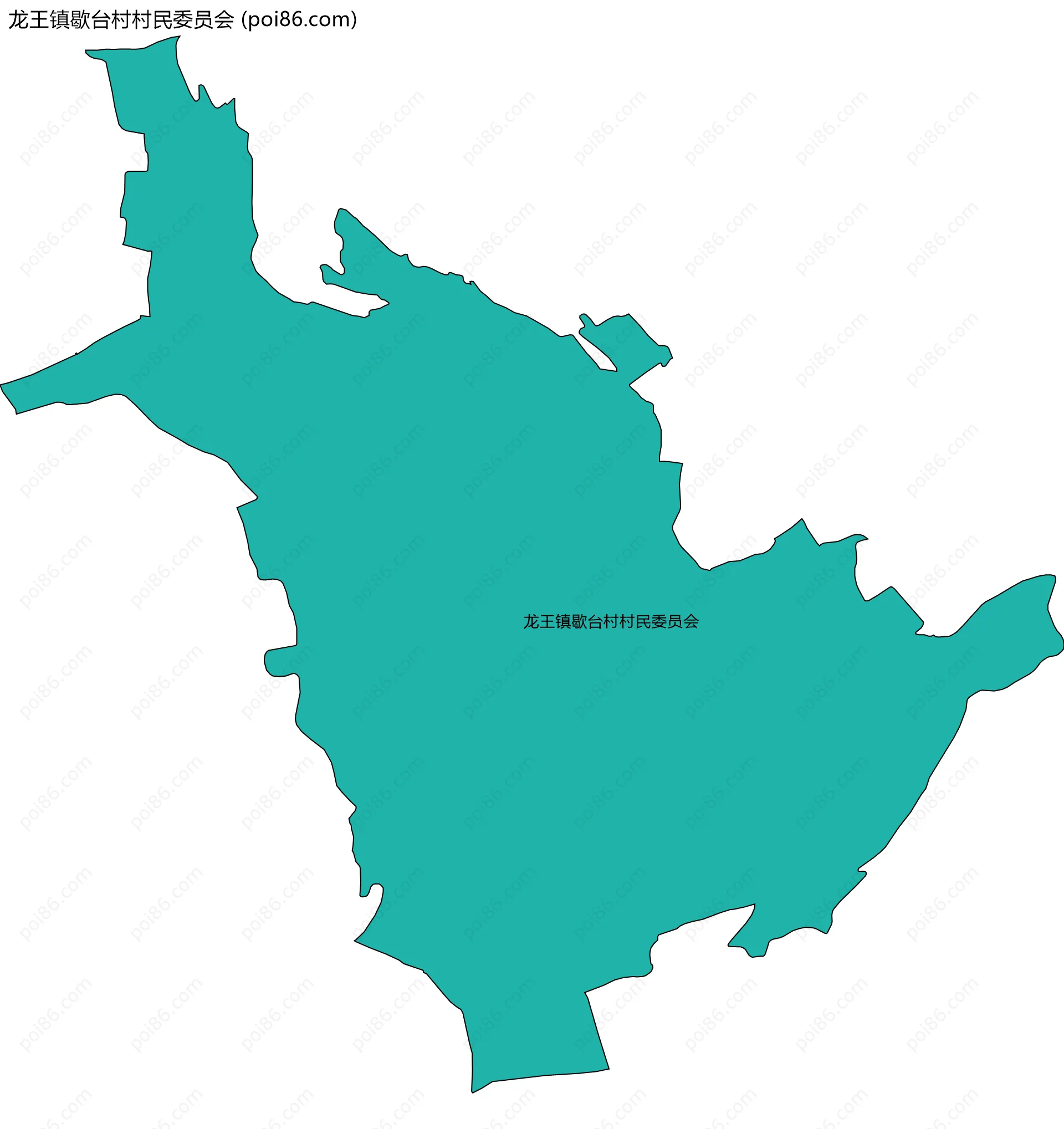 龙王镇歇台村村民委员会边界地图