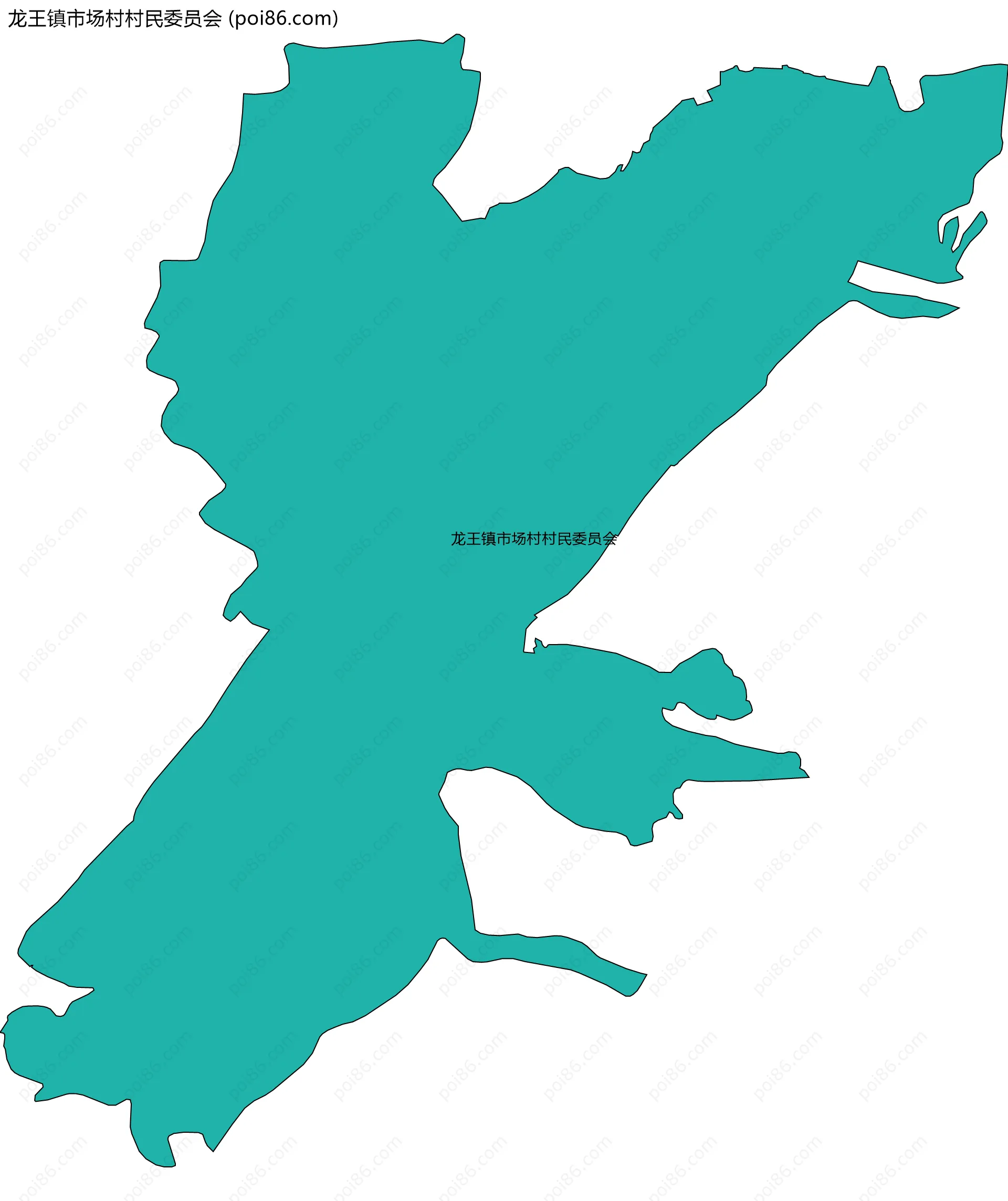龙王镇市场村村民委员会边界地图