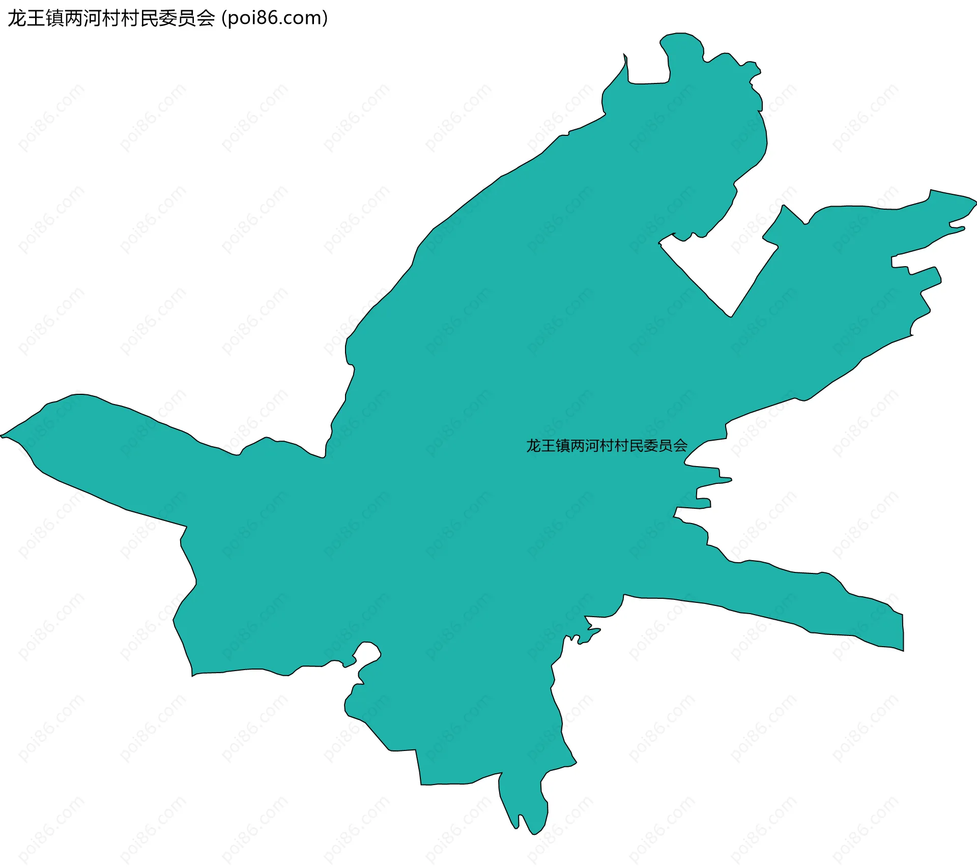 龙王镇两河村村民委员会边界地图