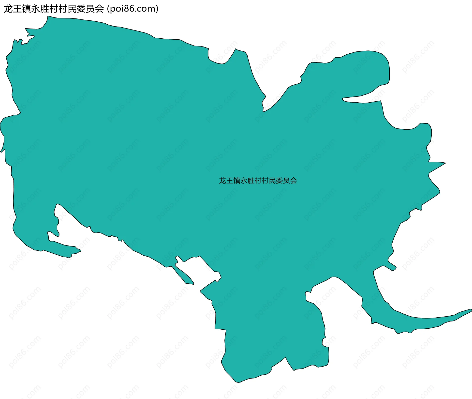 龙王镇永胜村村民委员会边界地图