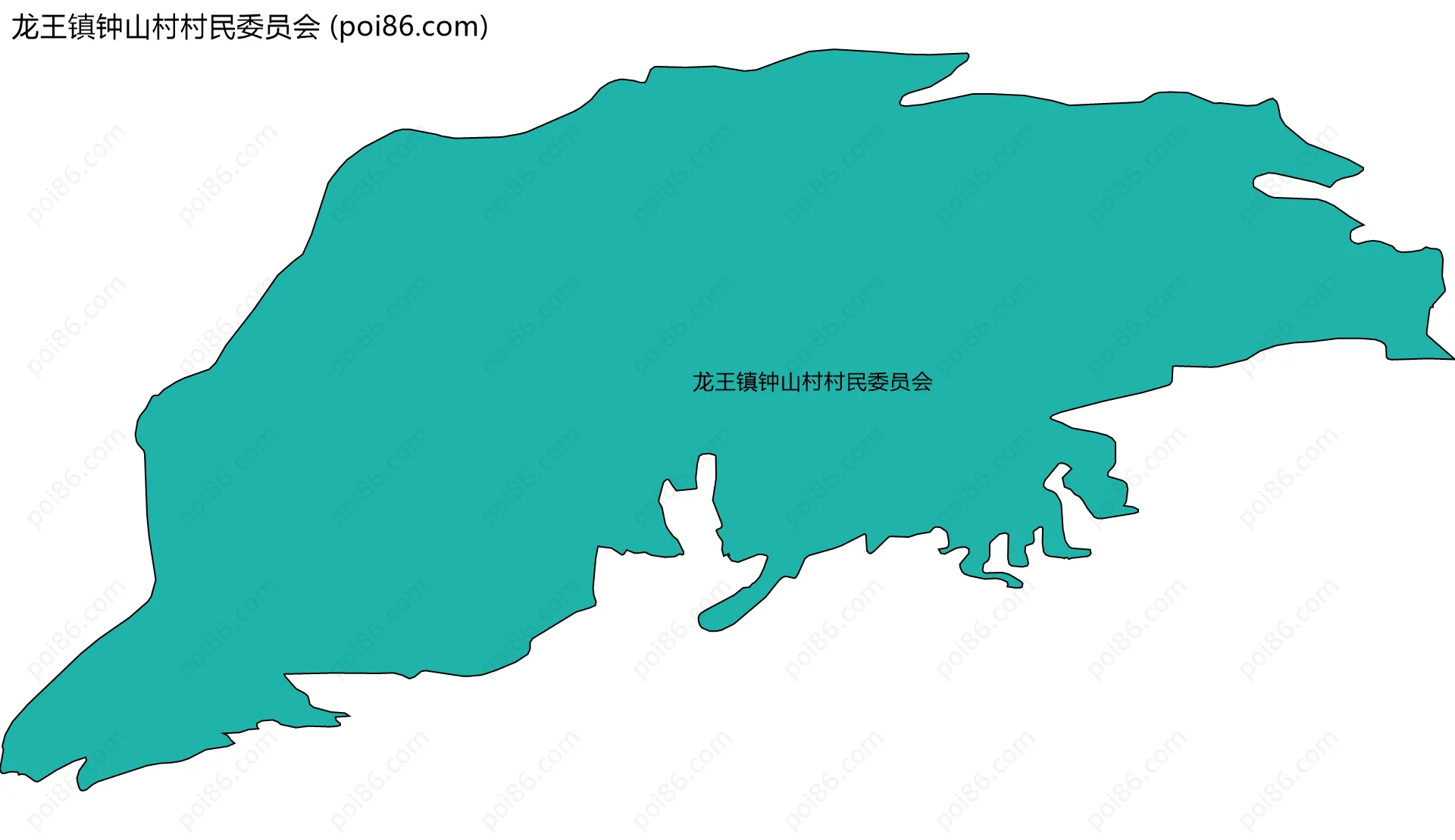 龙王镇钟山村村民委员会边界地图