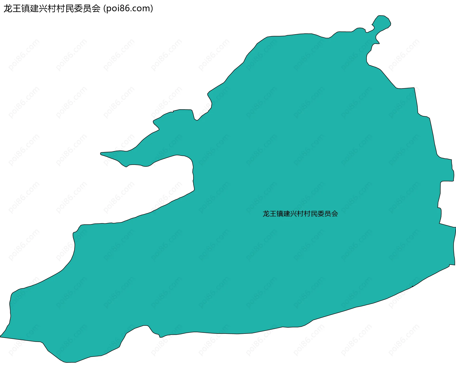 龙王镇建兴村村民委员会边界地图