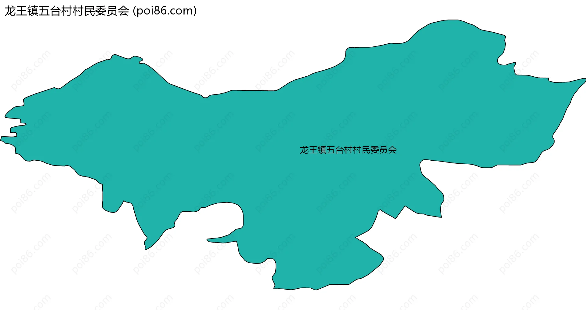 龙王镇五台村村民委员会边界地图