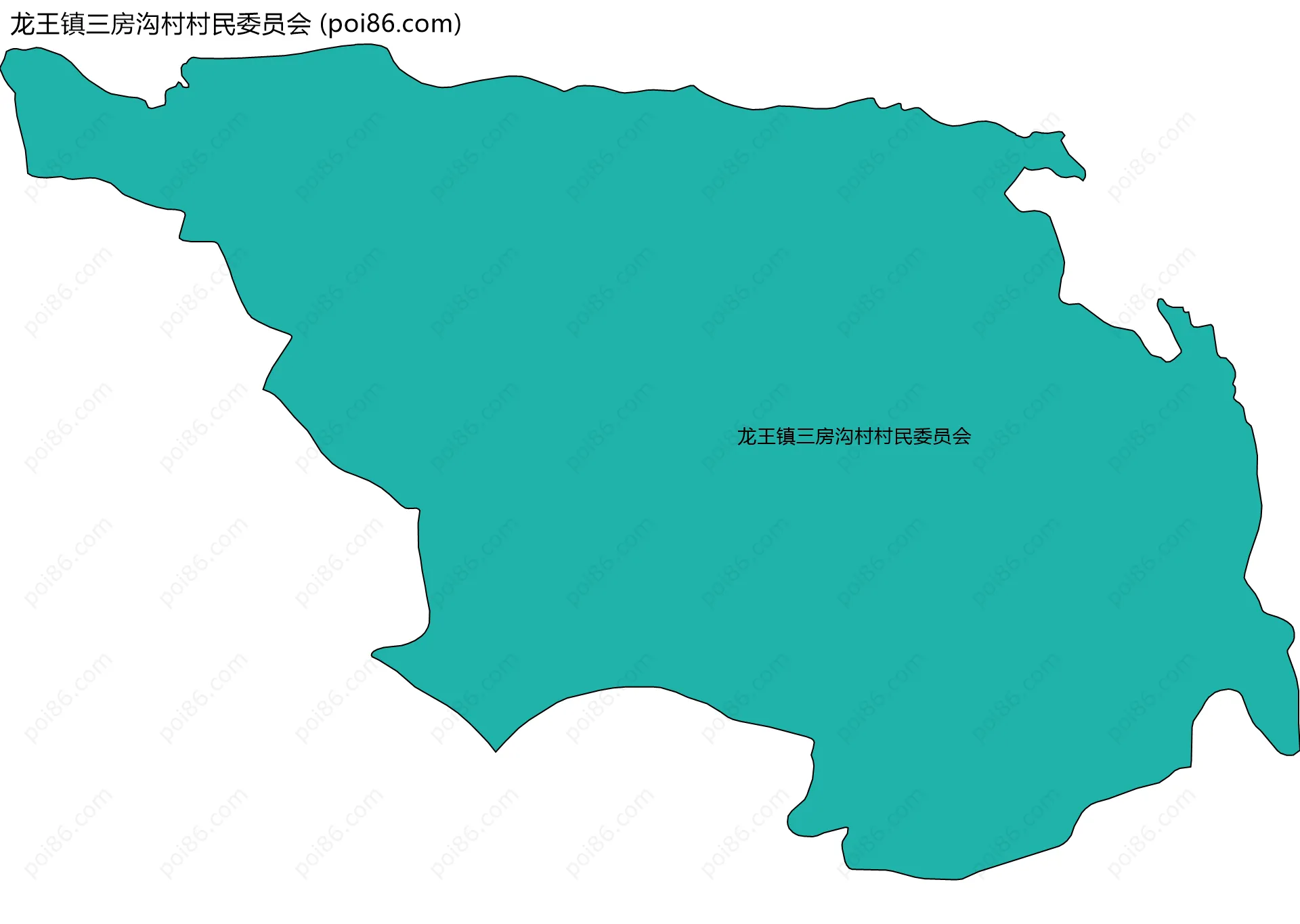 龙王镇三房沟村村民委员会边界地图