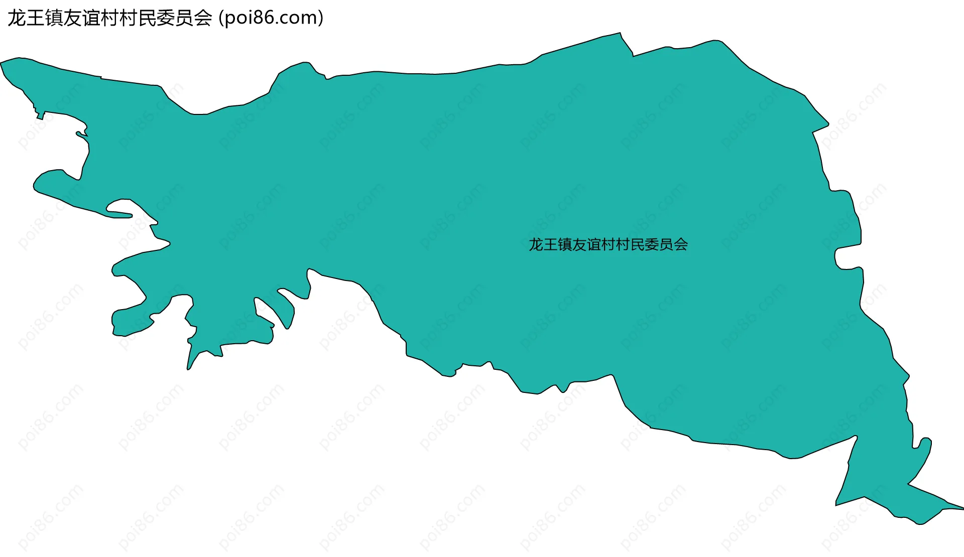 龙王镇友谊村村民委员会边界地图