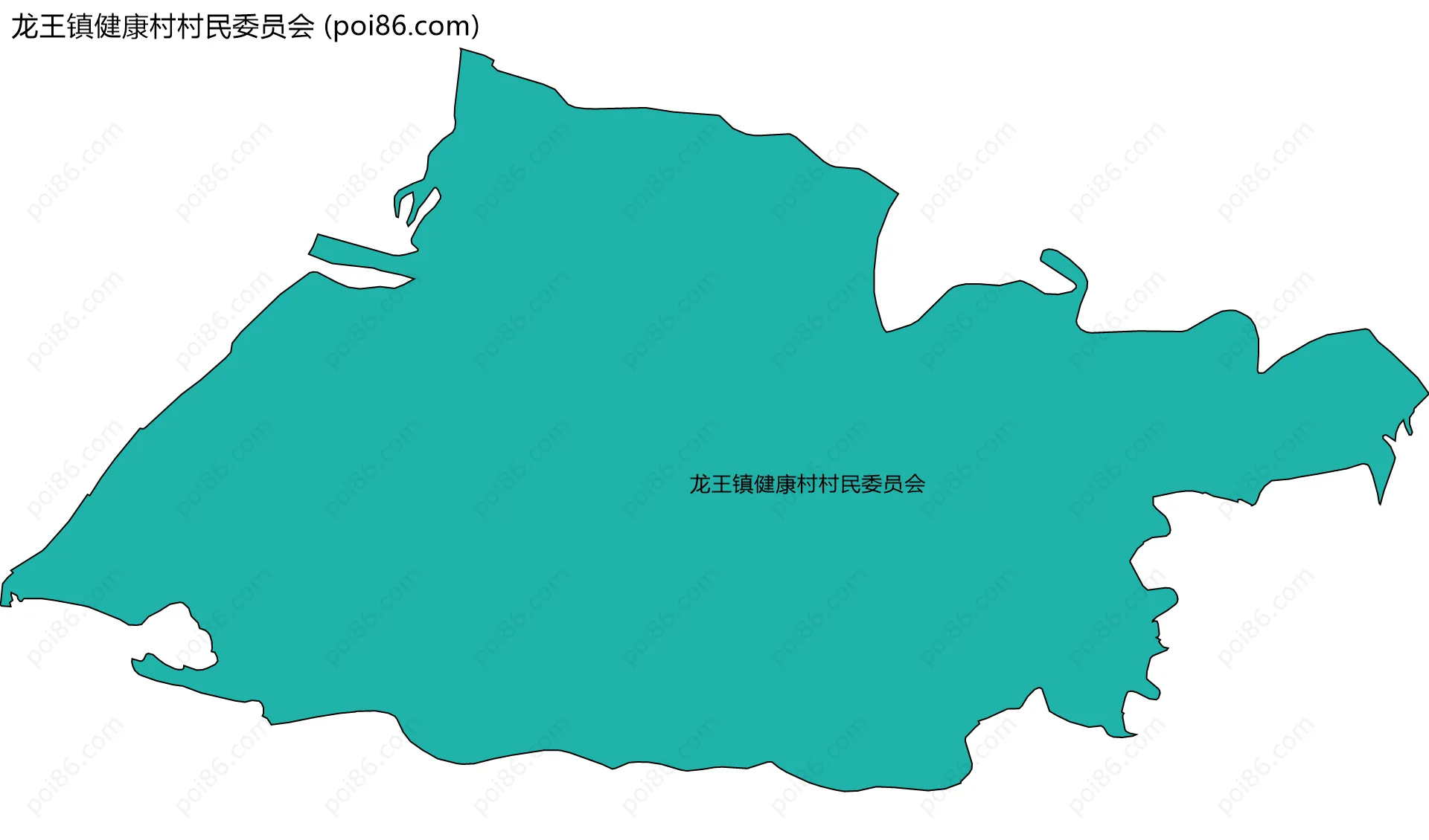 龙王镇健康村村民委员会边界地图