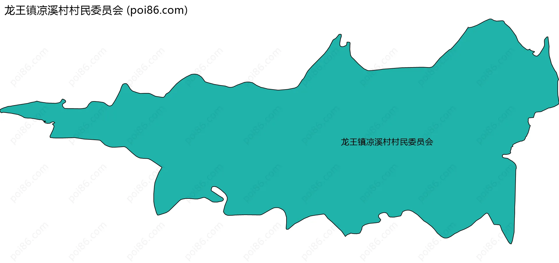 龙王镇凉溪村村民委员会边界地图