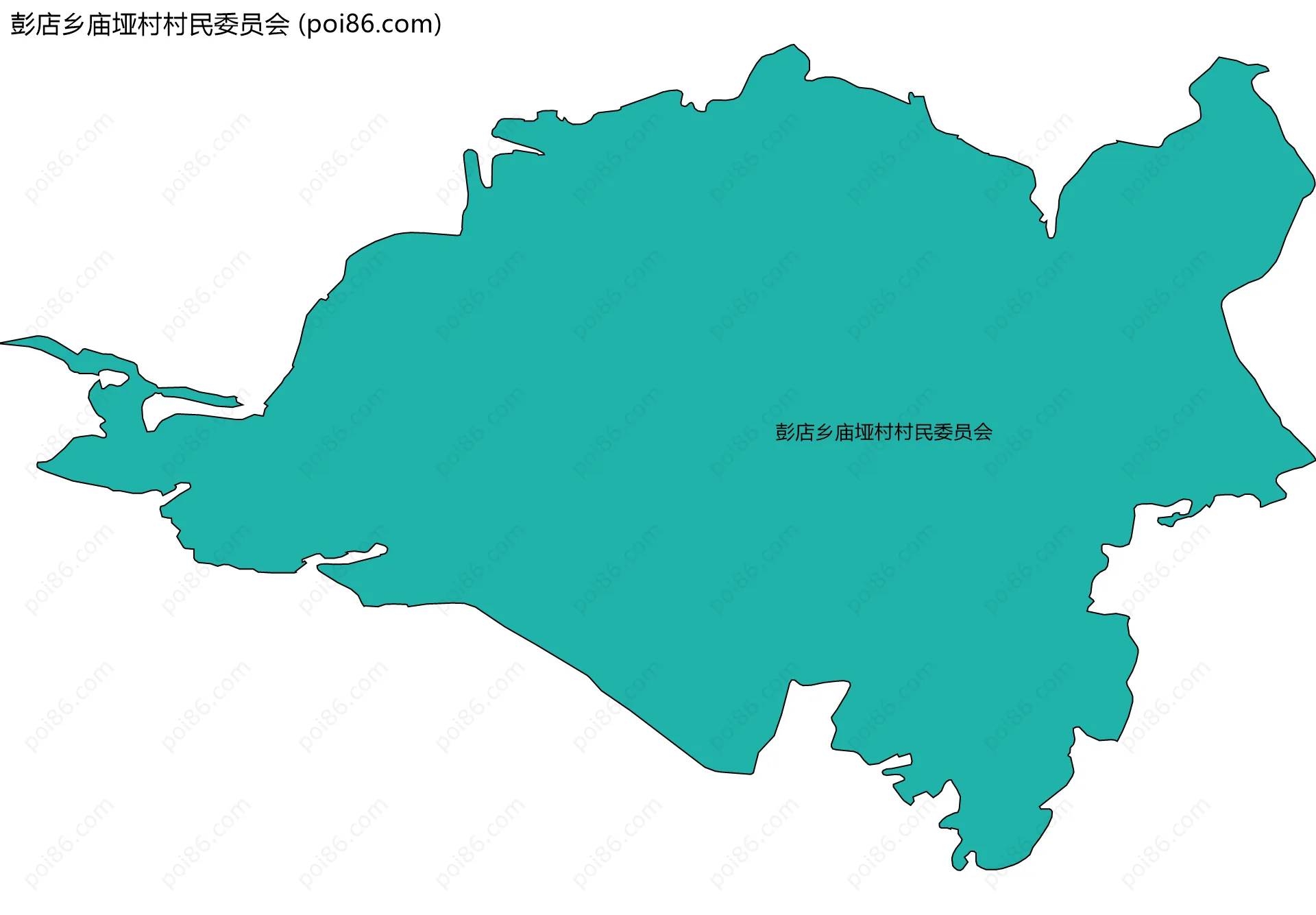 彭店乡庙垭村村民委员会边界地图