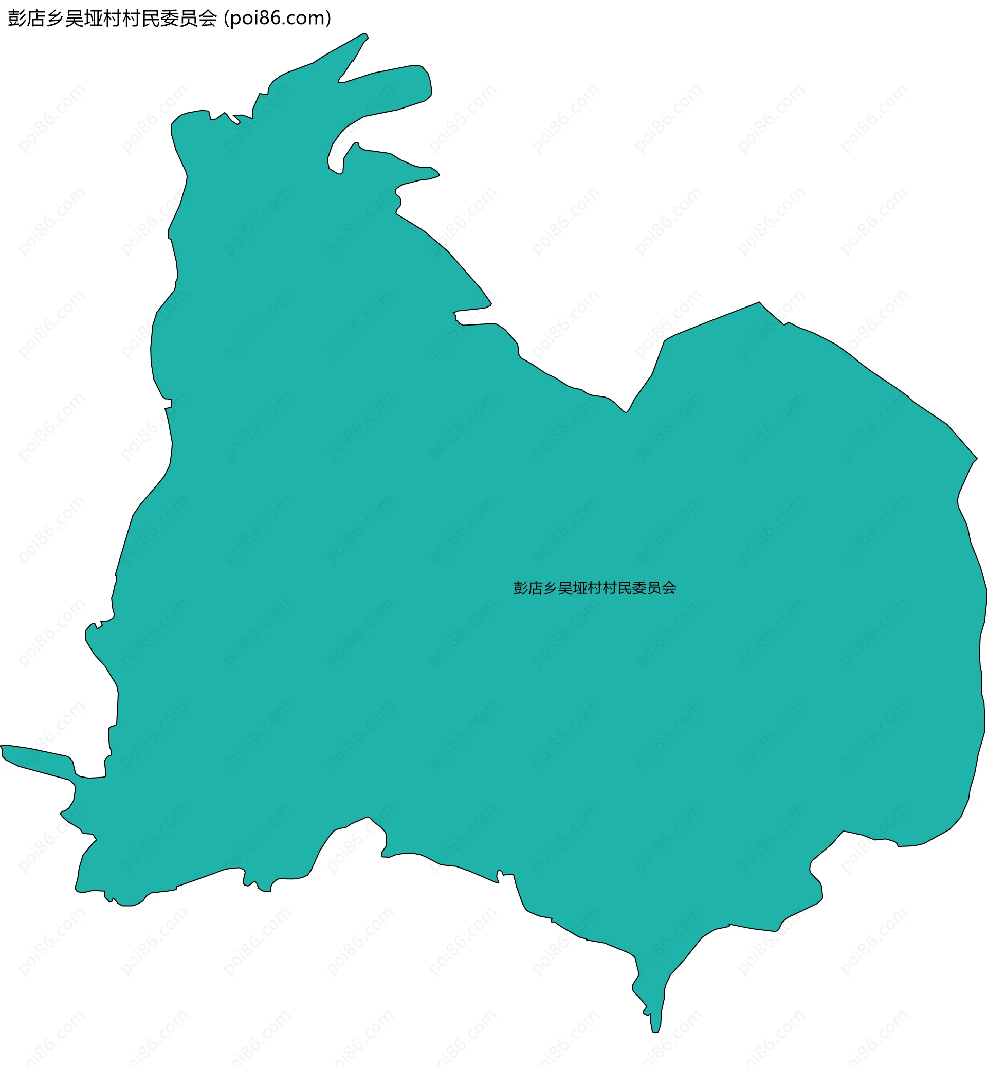 彭店乡吴垭村村民委员会边界地图