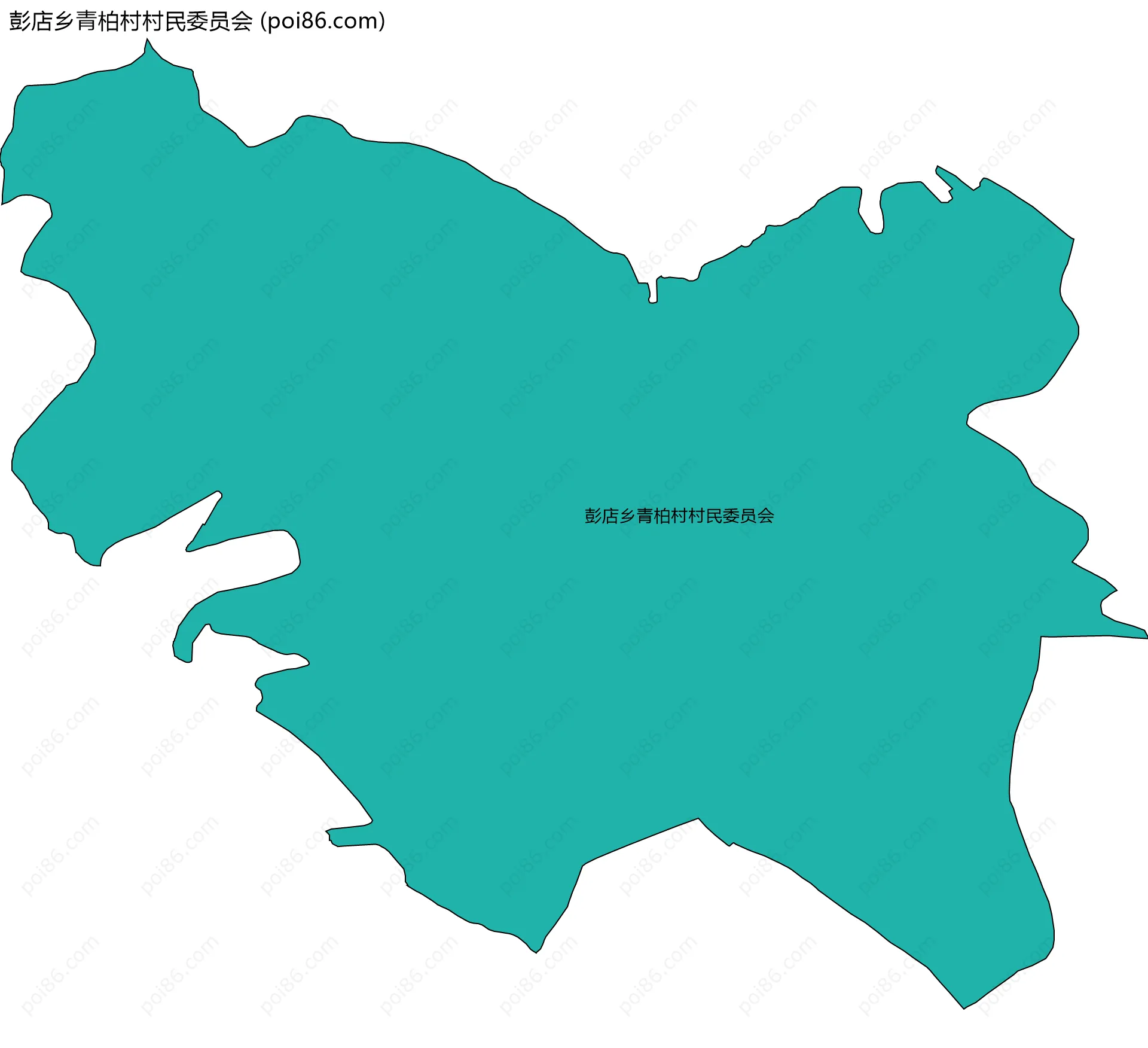 彭店乡青柏村村民委员会边界地图