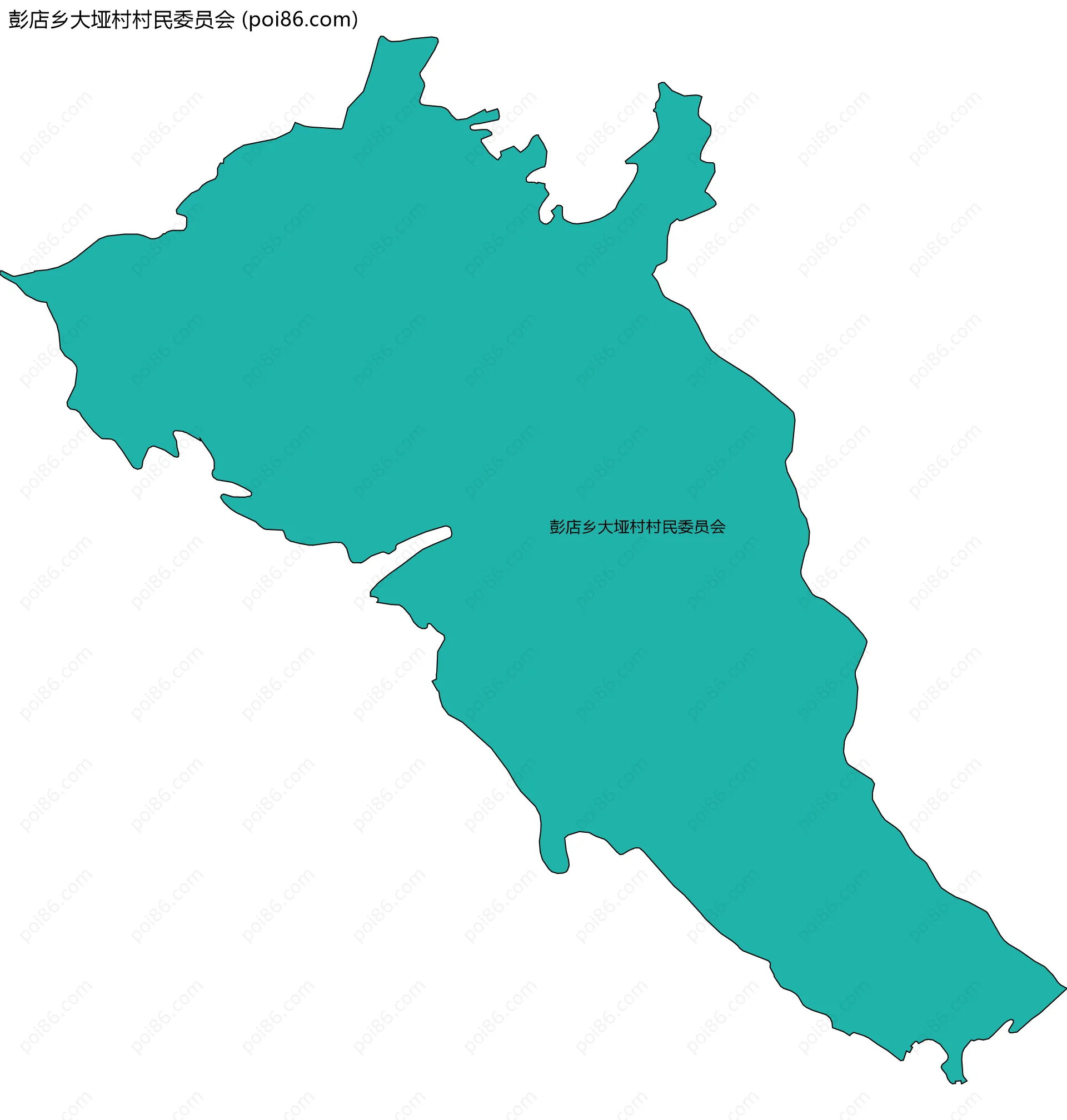 彭店乡大垭村村民委员会边界地图