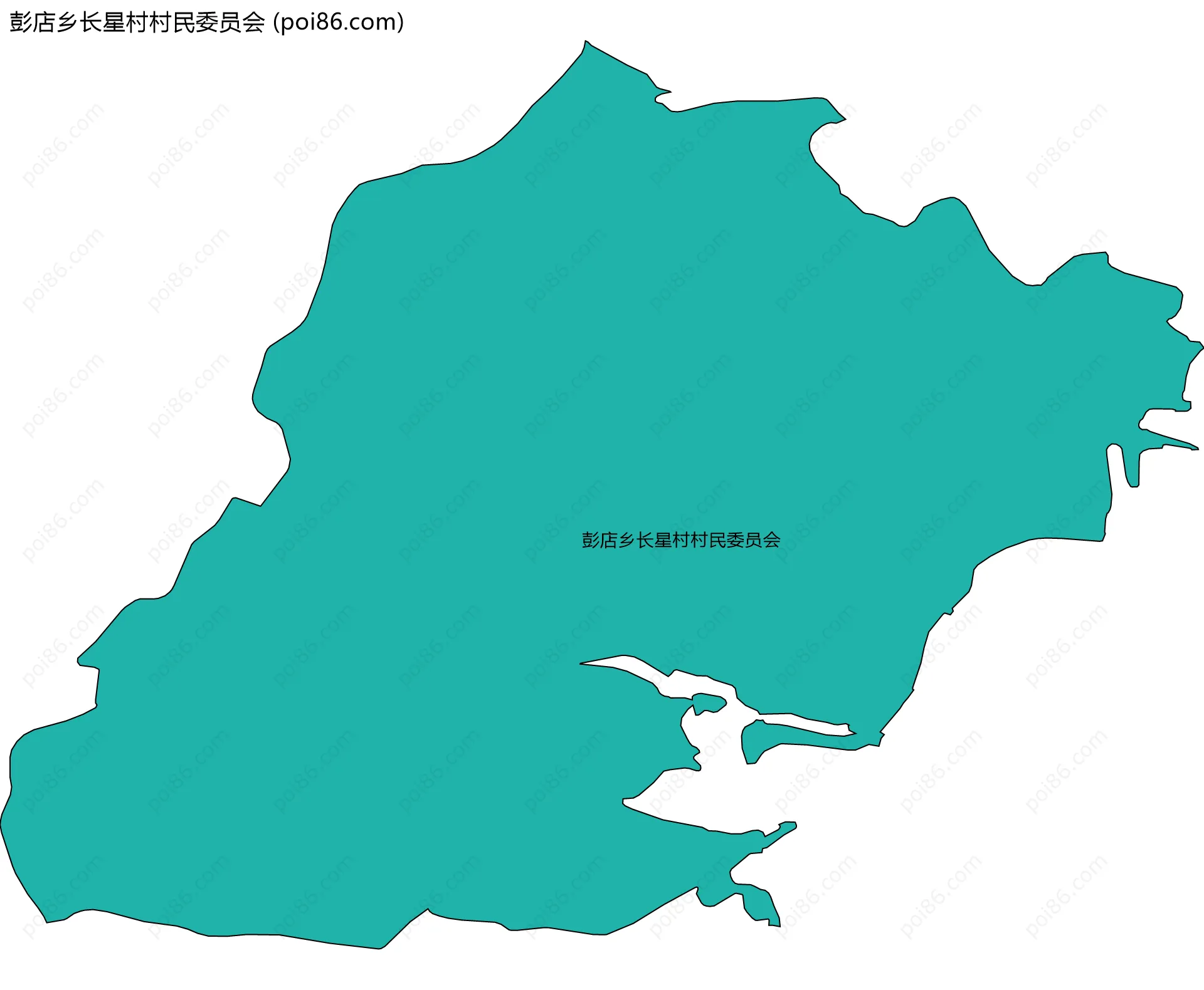 彭店乡长星村村民委员会边界地图