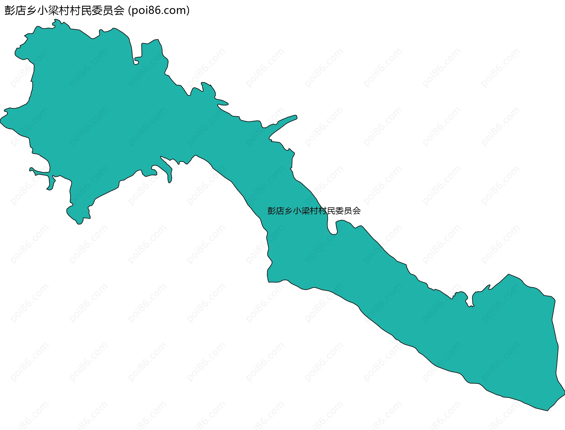 彭店乡小梁村村民委员会边界地图