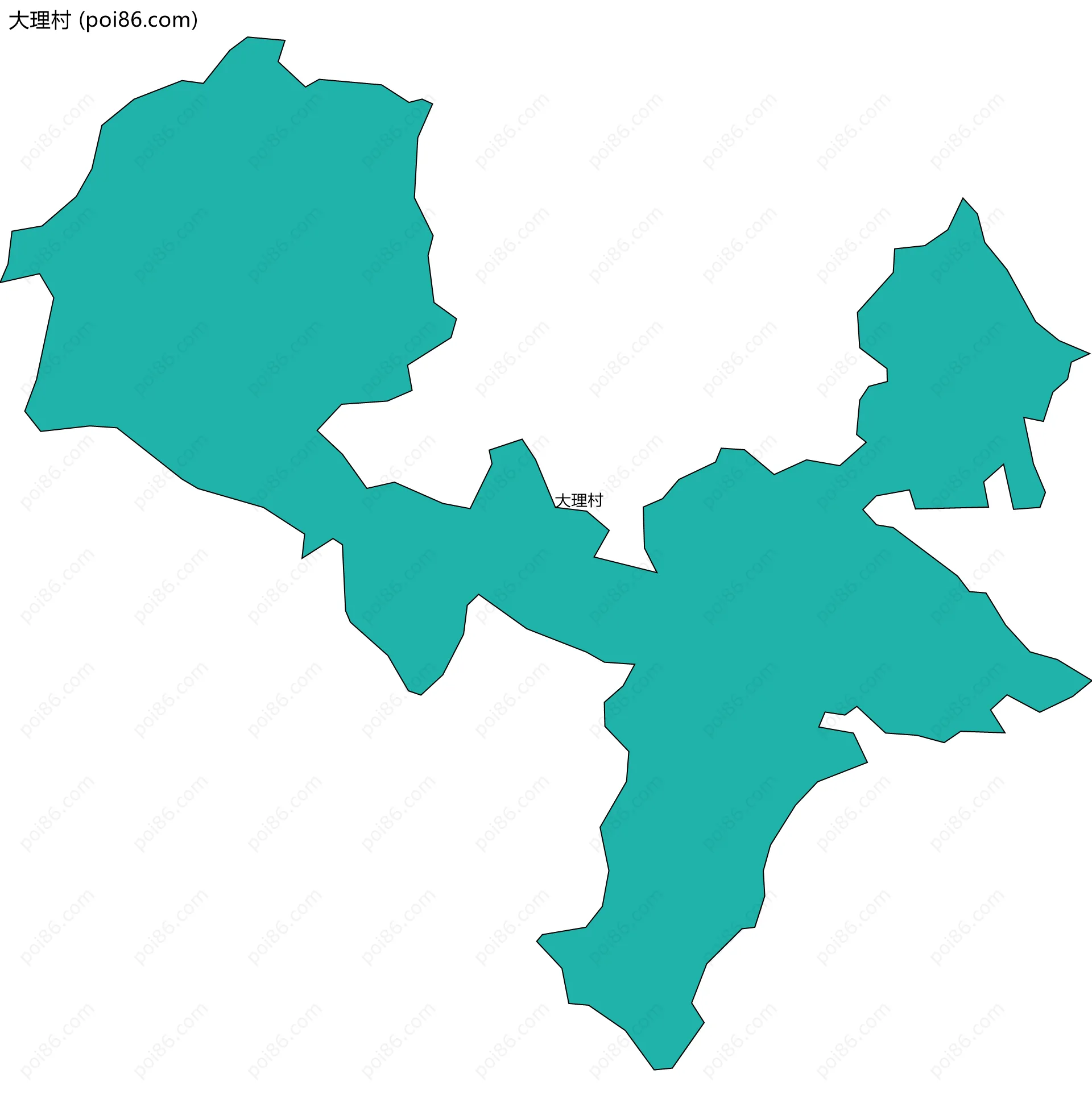 大理村边界地图
