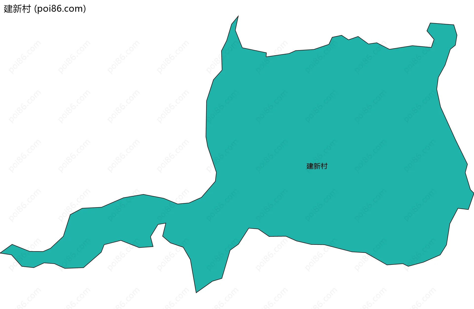 建新村边界地图