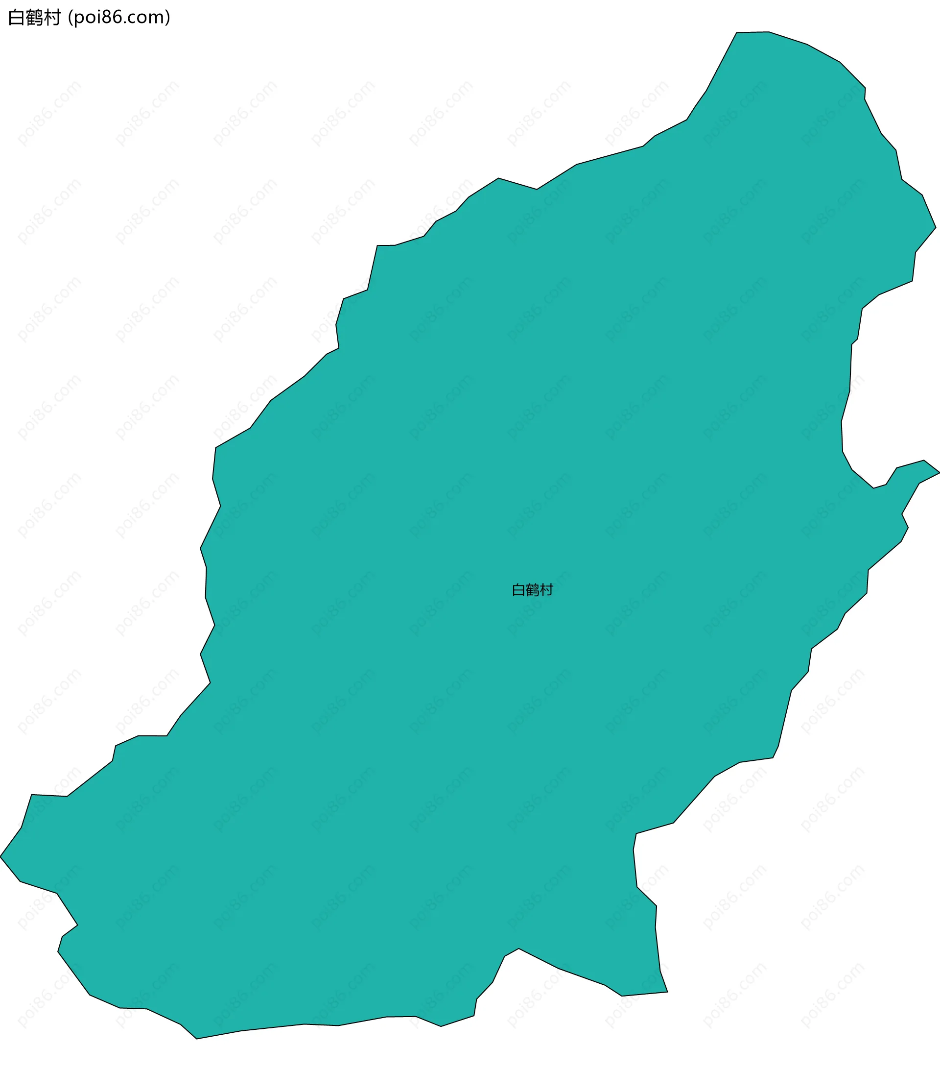 白鹤村边界地图