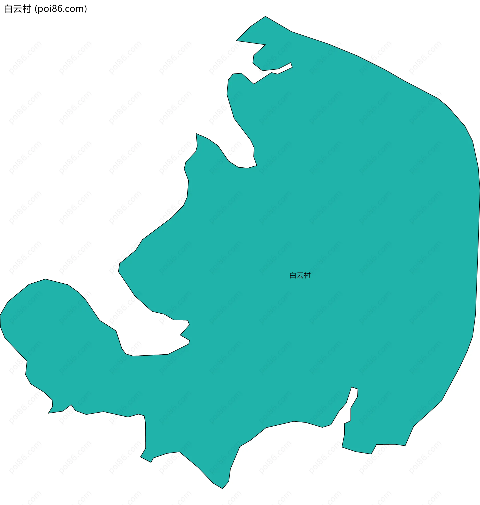 白云村边界地图